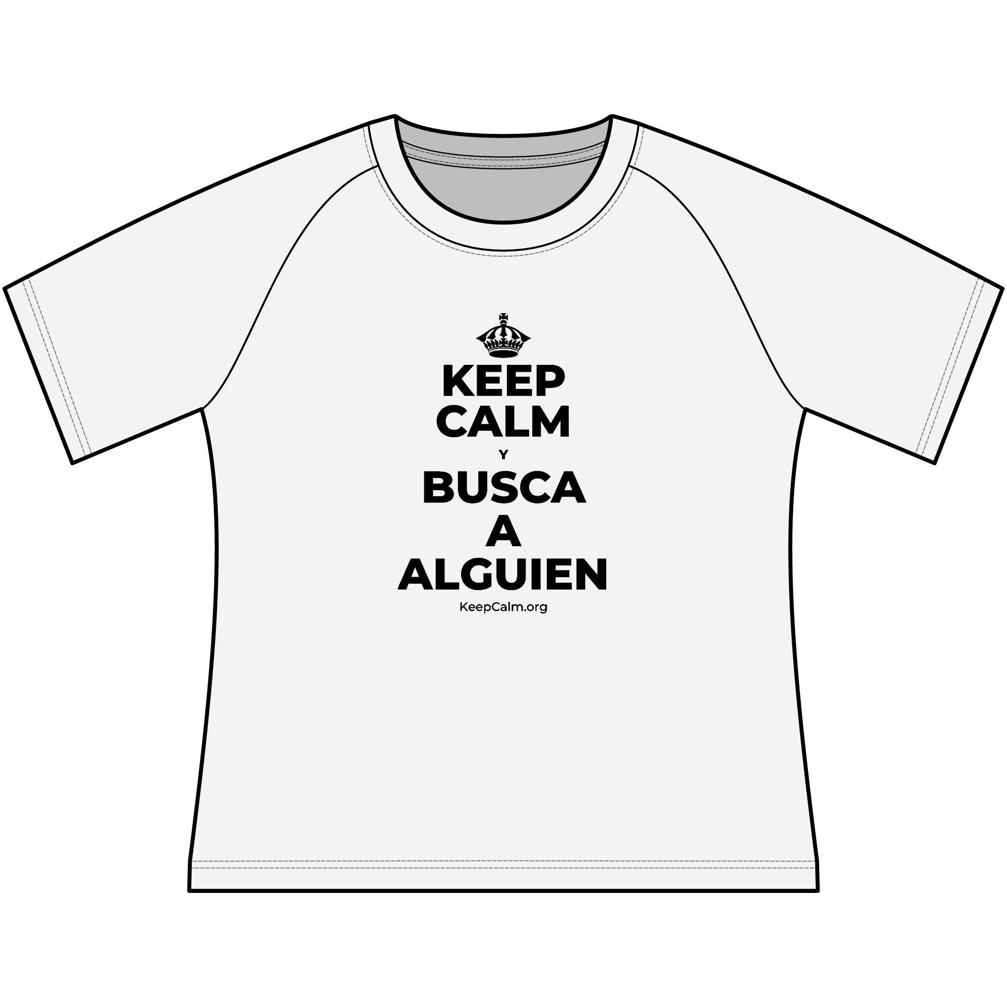 KEEP CALM Y BUSCA A ALGUIEN Women's Raglan Tee
