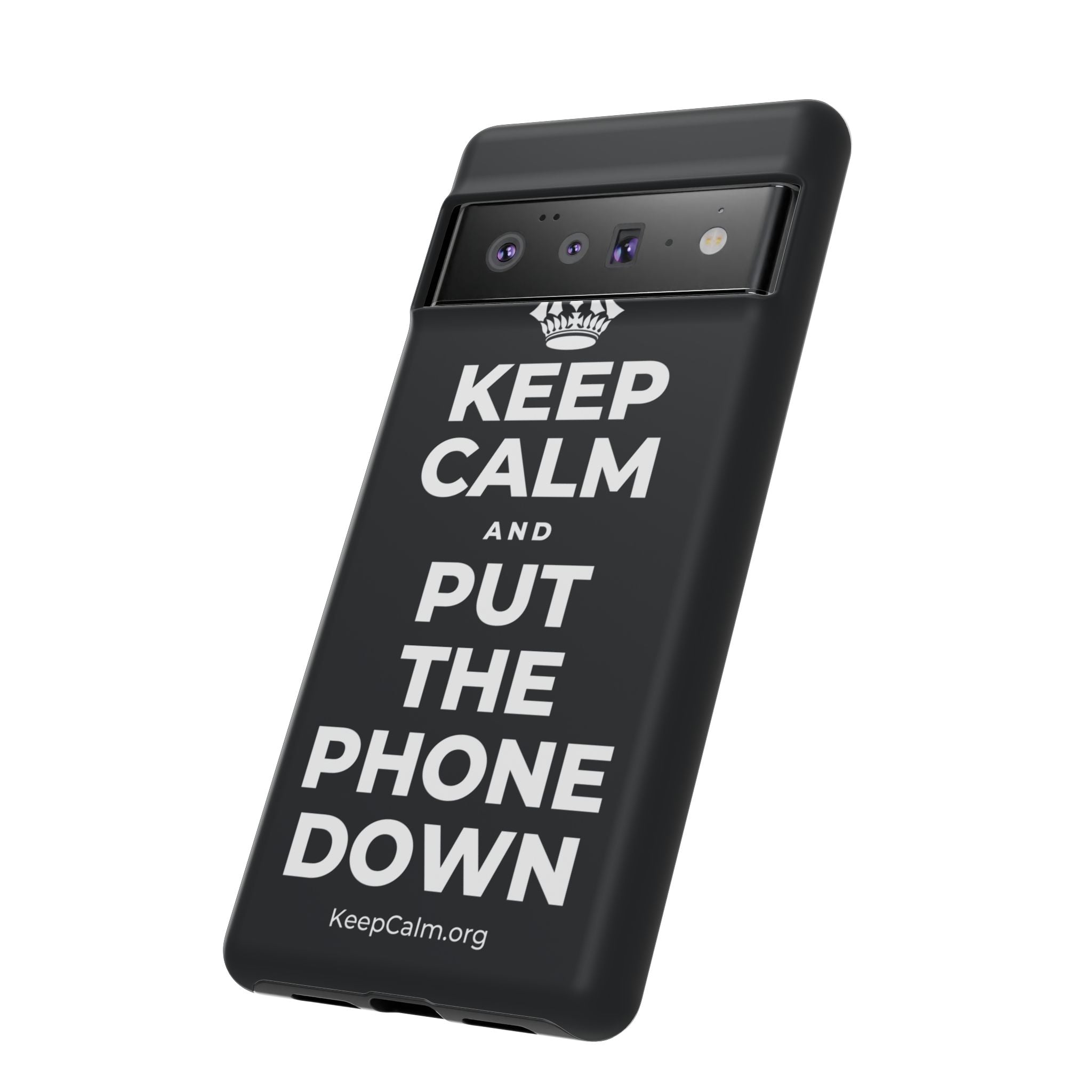 KEEP CALM AND PUT THE PHONE DOWN Phone Case (Dark)