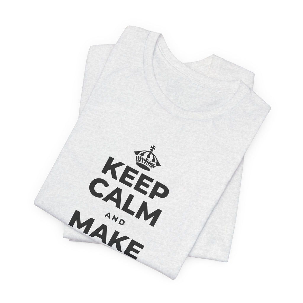KEEP CALM AND MAKE MUSIC THAT HEALS T-Shirt (Soft Cream–Heather Mauve)