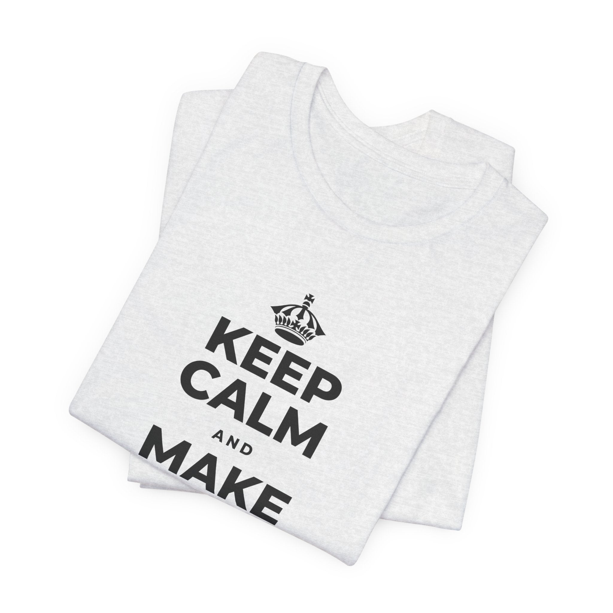 KEEP CALM AND MAKE MUSIC THAT HEALS T-Shirt (Soft Cream–Heather Mauve)