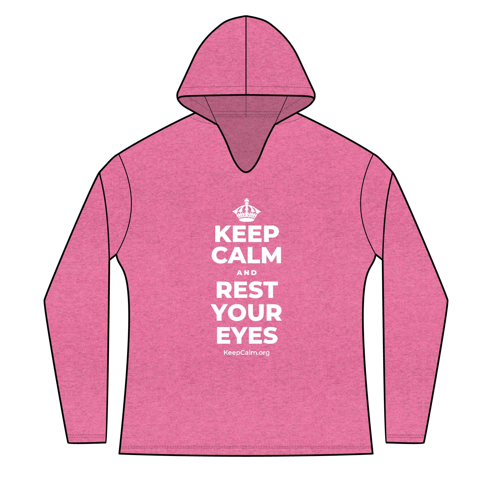 KEEP CALM AND REST YOUR EYES Women's Long Sleeve Hoodie