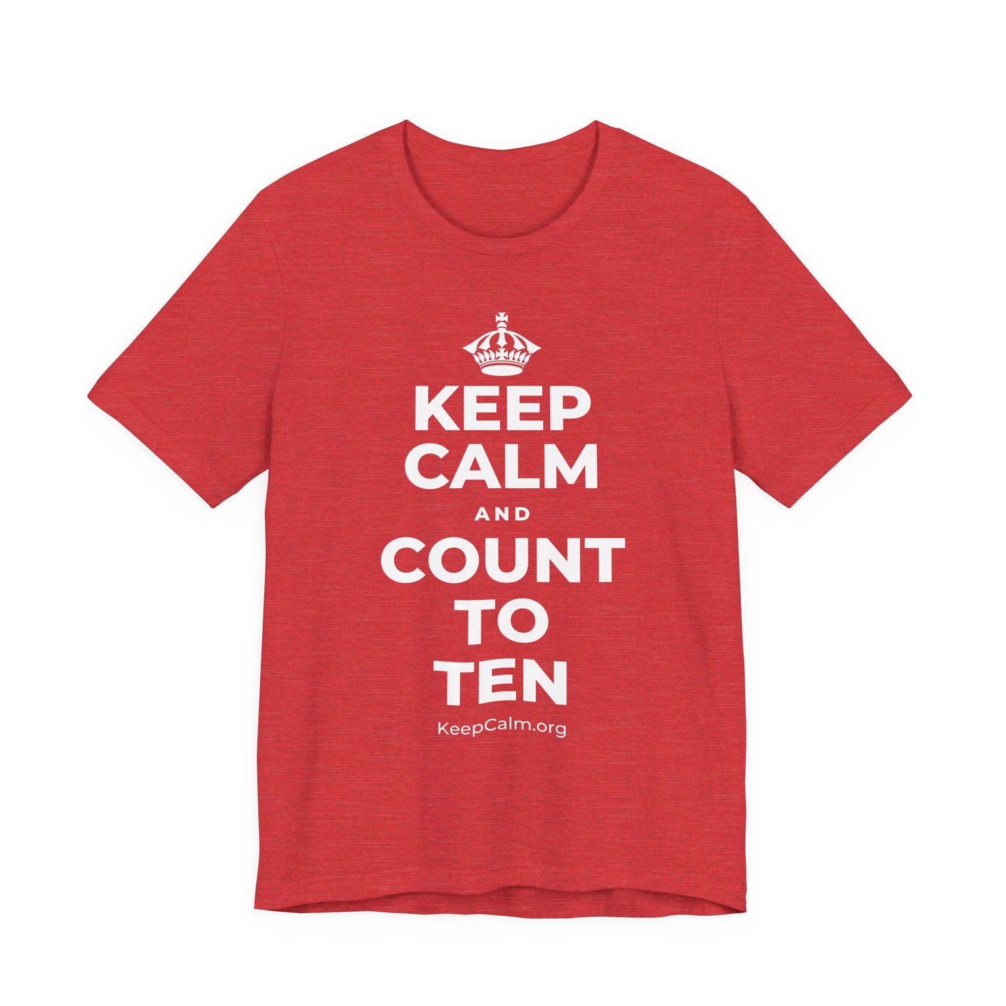 KEEP CALM AND COUNT TO TEN T-Shirt (Baby Blue–Silver)