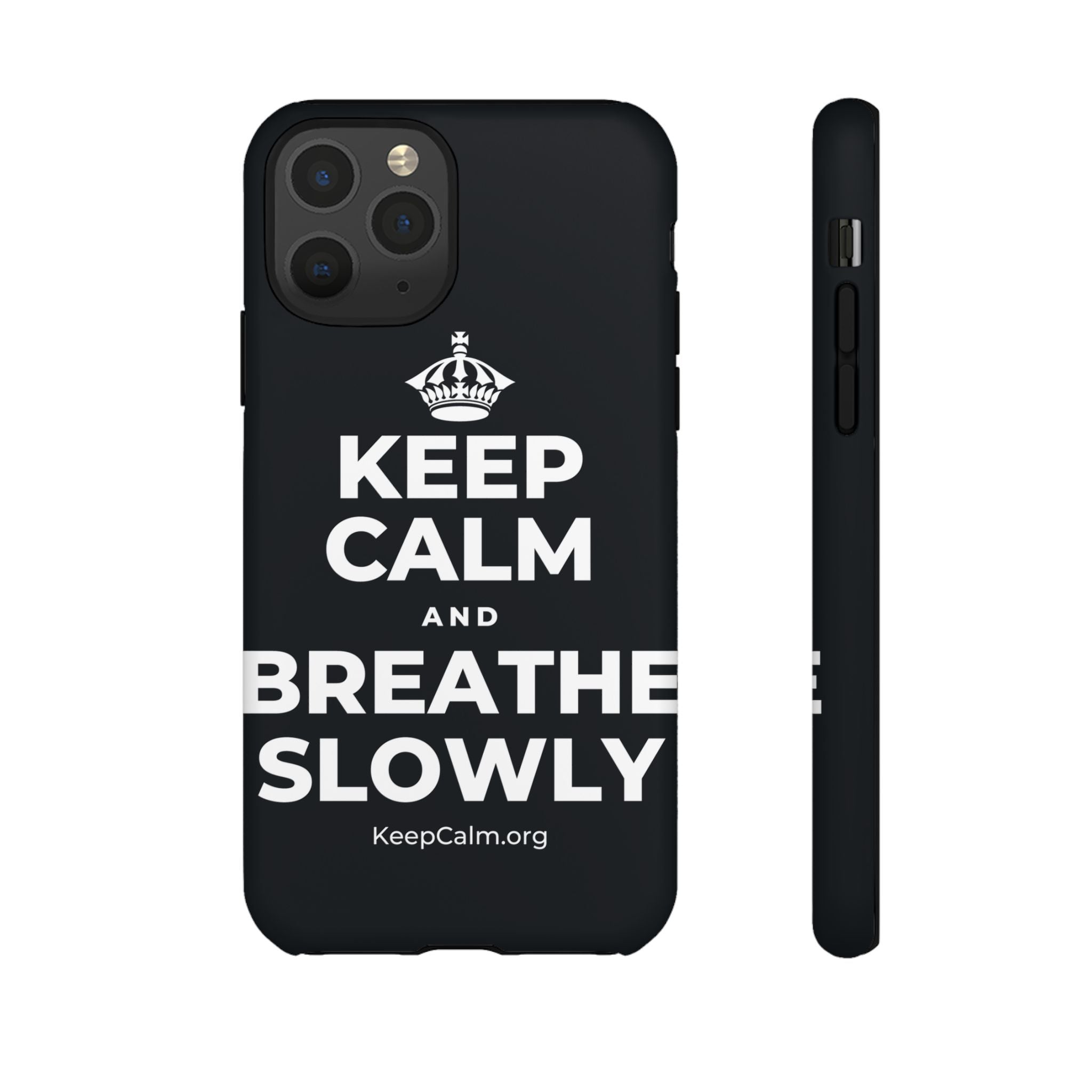 KEEP CALM AND BREATHE SLOWLY Phone Case (Dark)