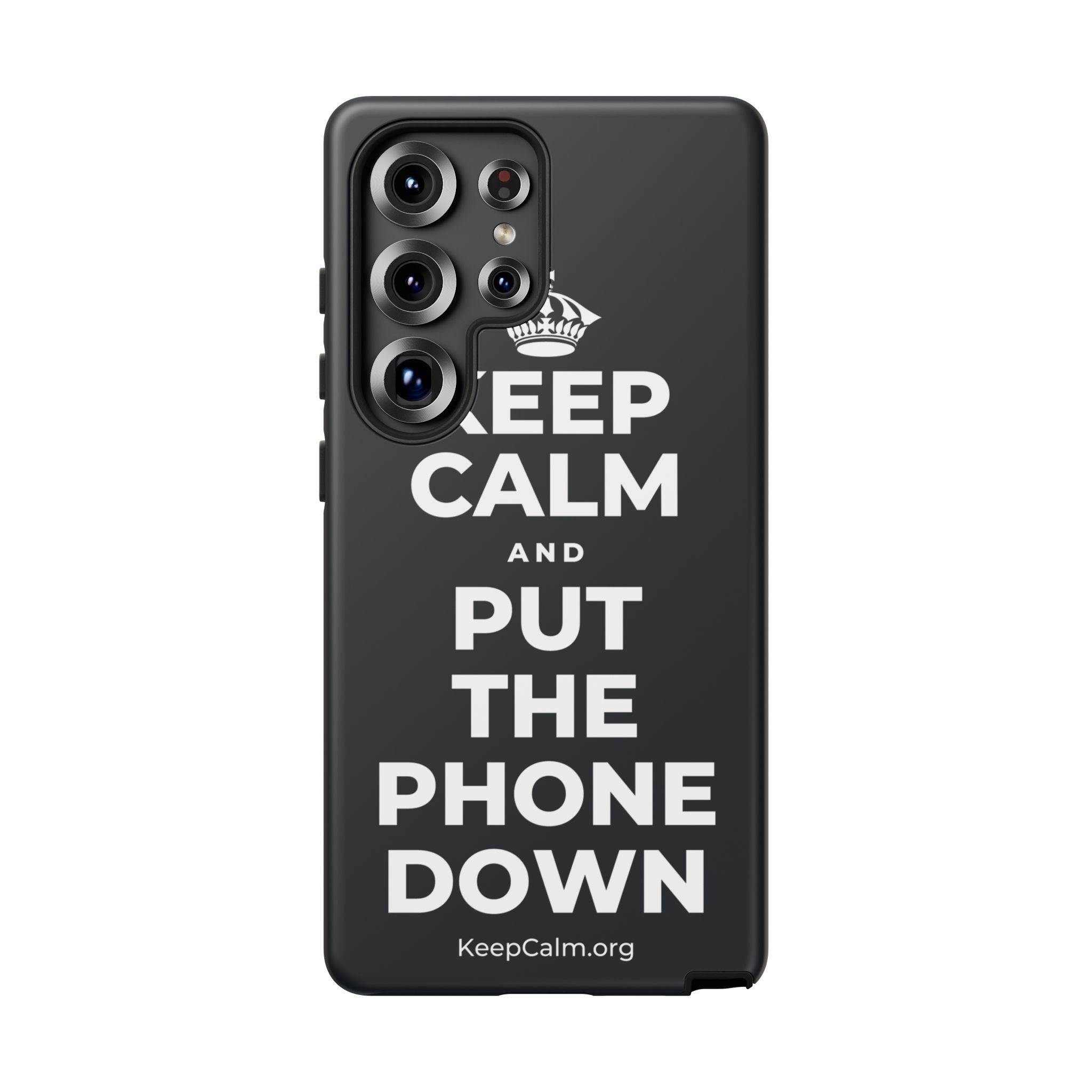 KEEP CALM AND PUT THE PHONE DOWN Phone Case (Dark)
