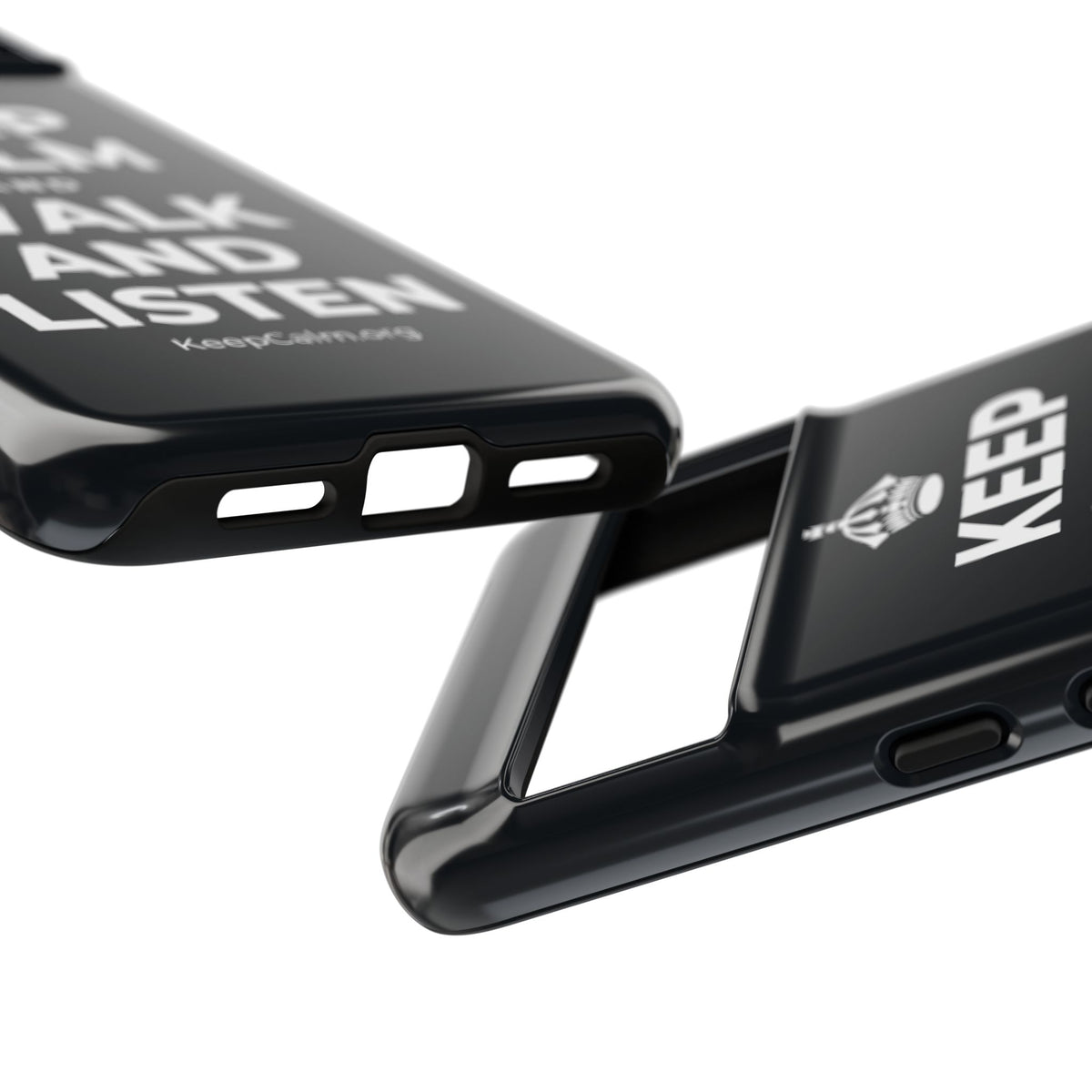 KEEP CALM AND WALK AND LISTEN Phone Case (Dark)