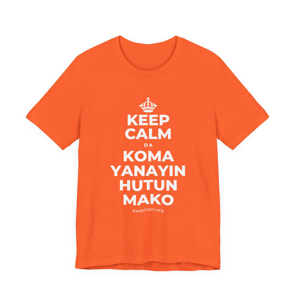 KEEP CALM DA KOMA YANAYIN HUTUN MAKO T-Shirt (Baby Blue–Silver)
