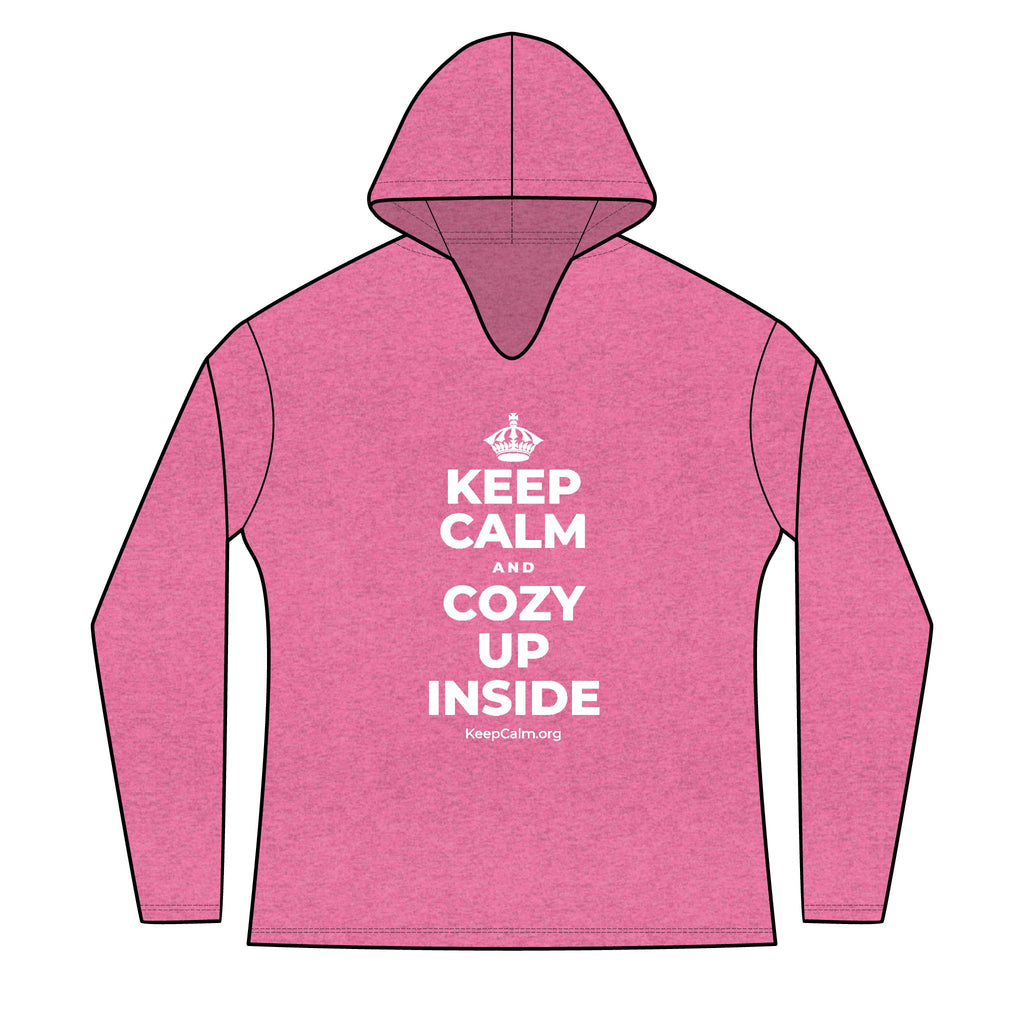 KEEP CALM AND COZY UP INSIDE Women's Long Sleeve Hoodie
