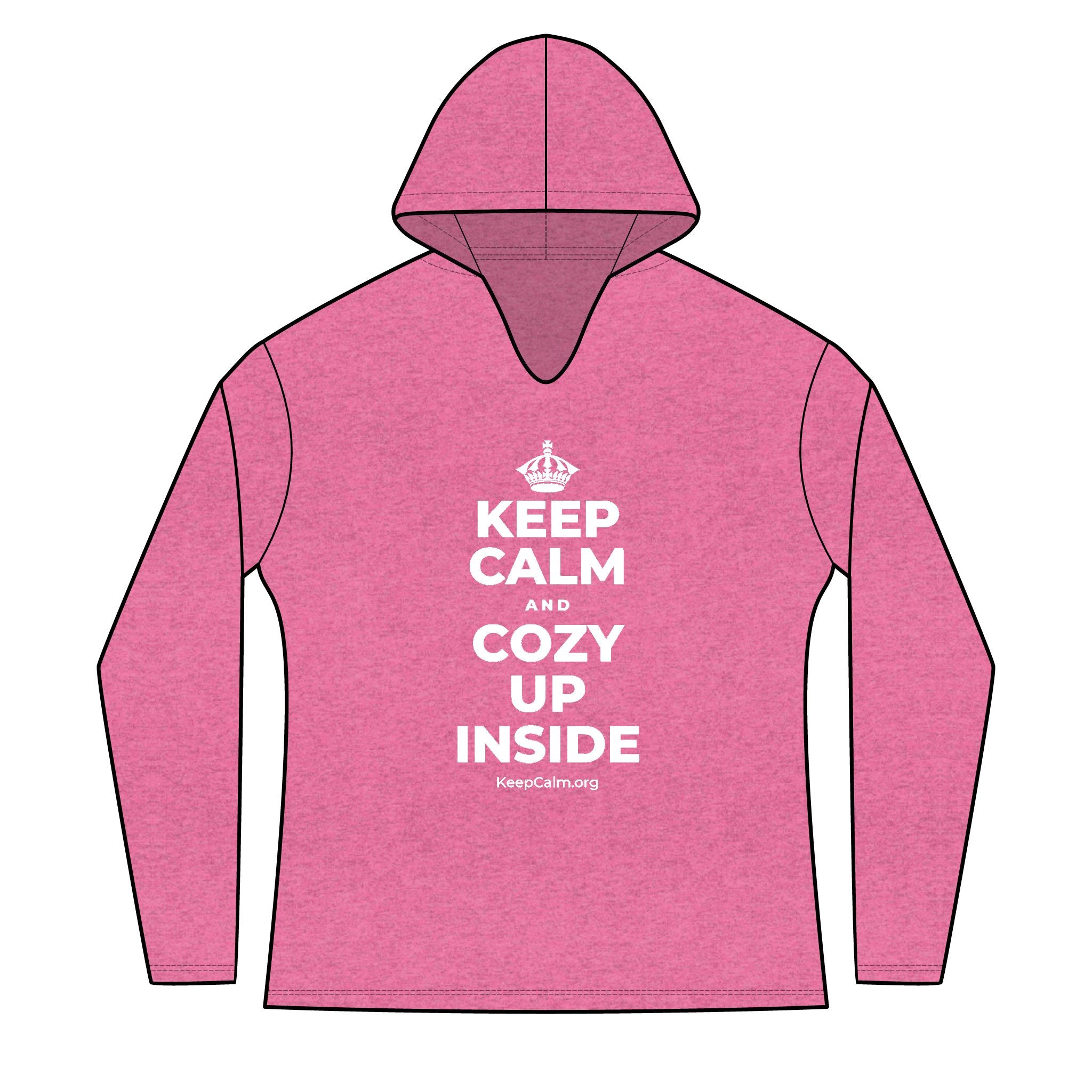 KEEP CALM AND COZY UP INSIDE Women's Long Sleeve Hoodie