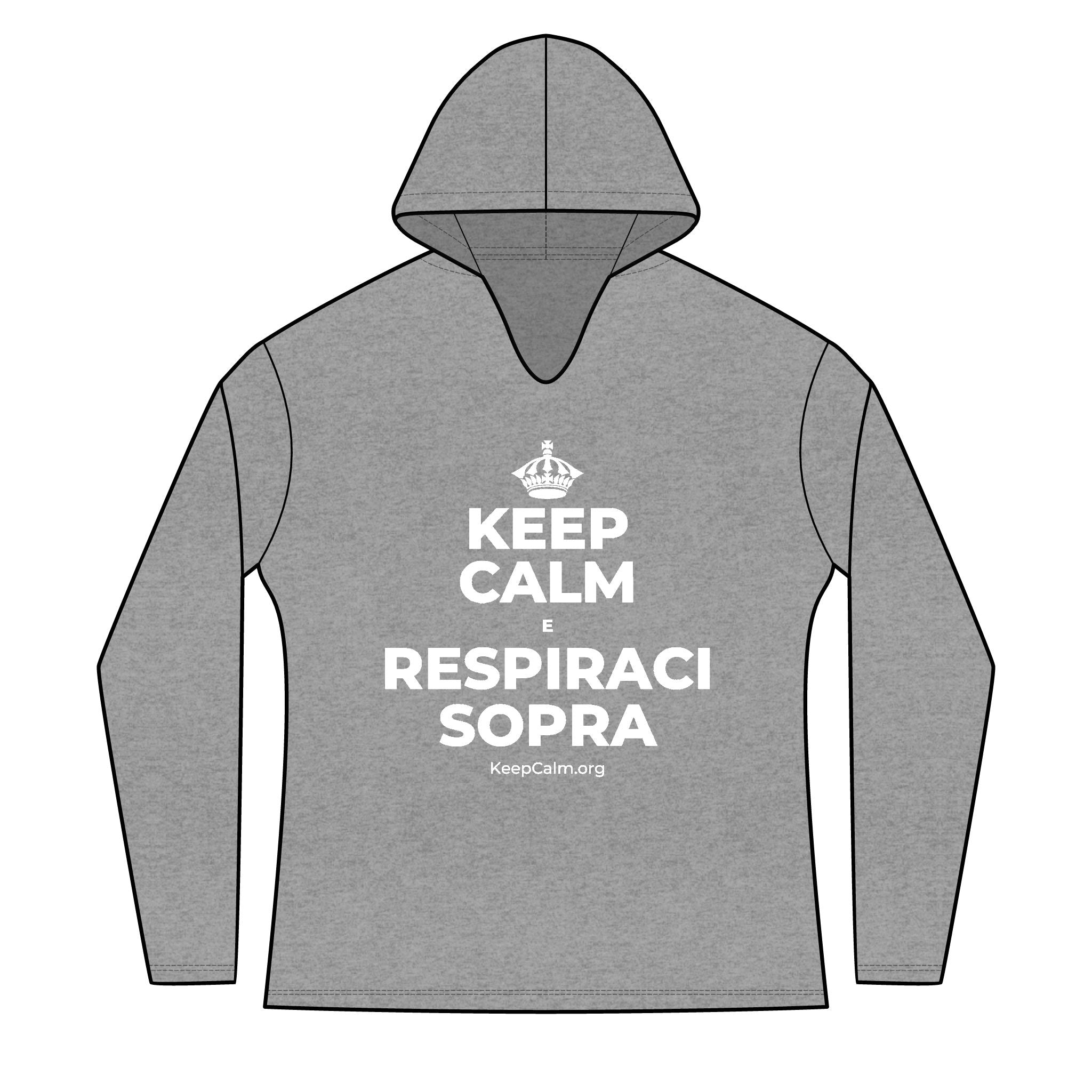 KEEP CALM E RESPIRACI SOPRA Women's Long Sleeve Hoodie