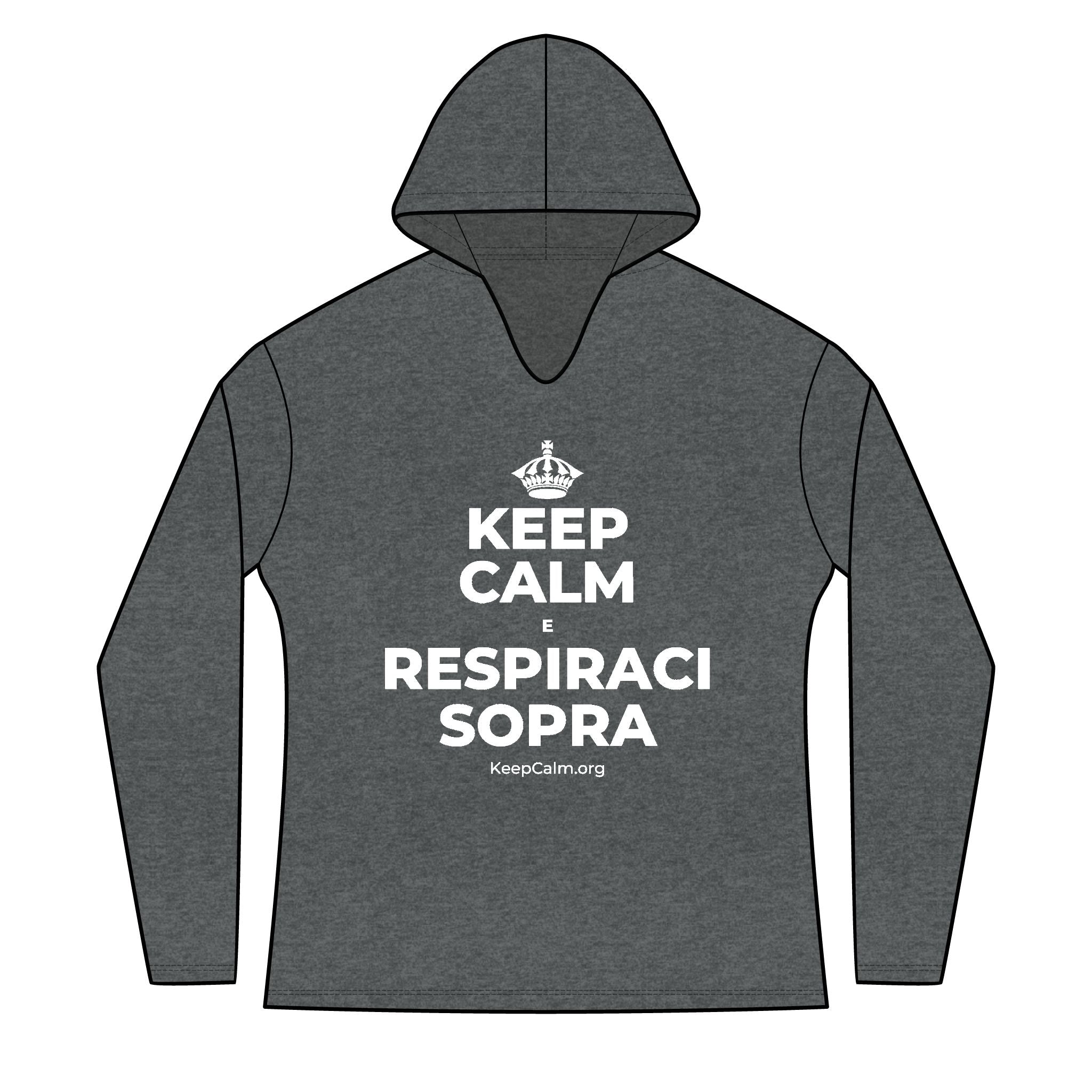 KEEP CALM E RESPIRACI SOPRA Women's Long Sleeve Hoodie