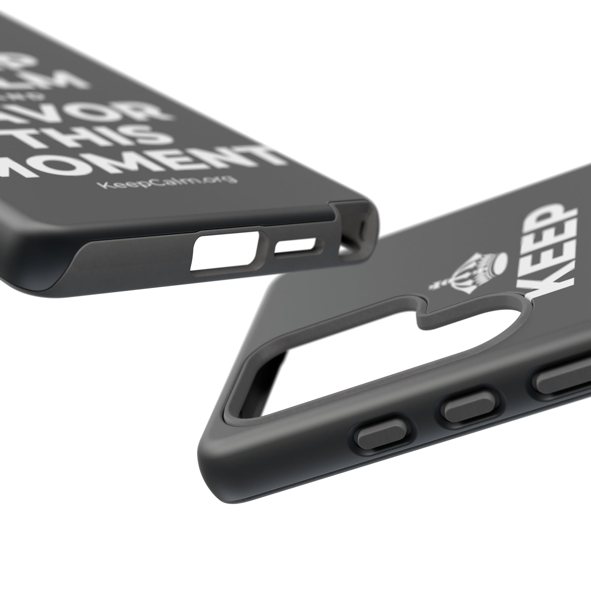 KEEP CALM AND SAVOR THIS MOMENT Phone Case (Dark)