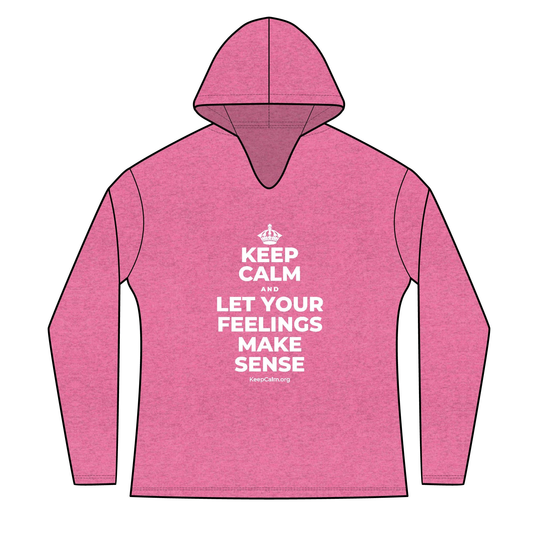 KEEP CALM AND LET YOUR FEELINGS MAKE SENSE Women's Long Sleeve Hoodie