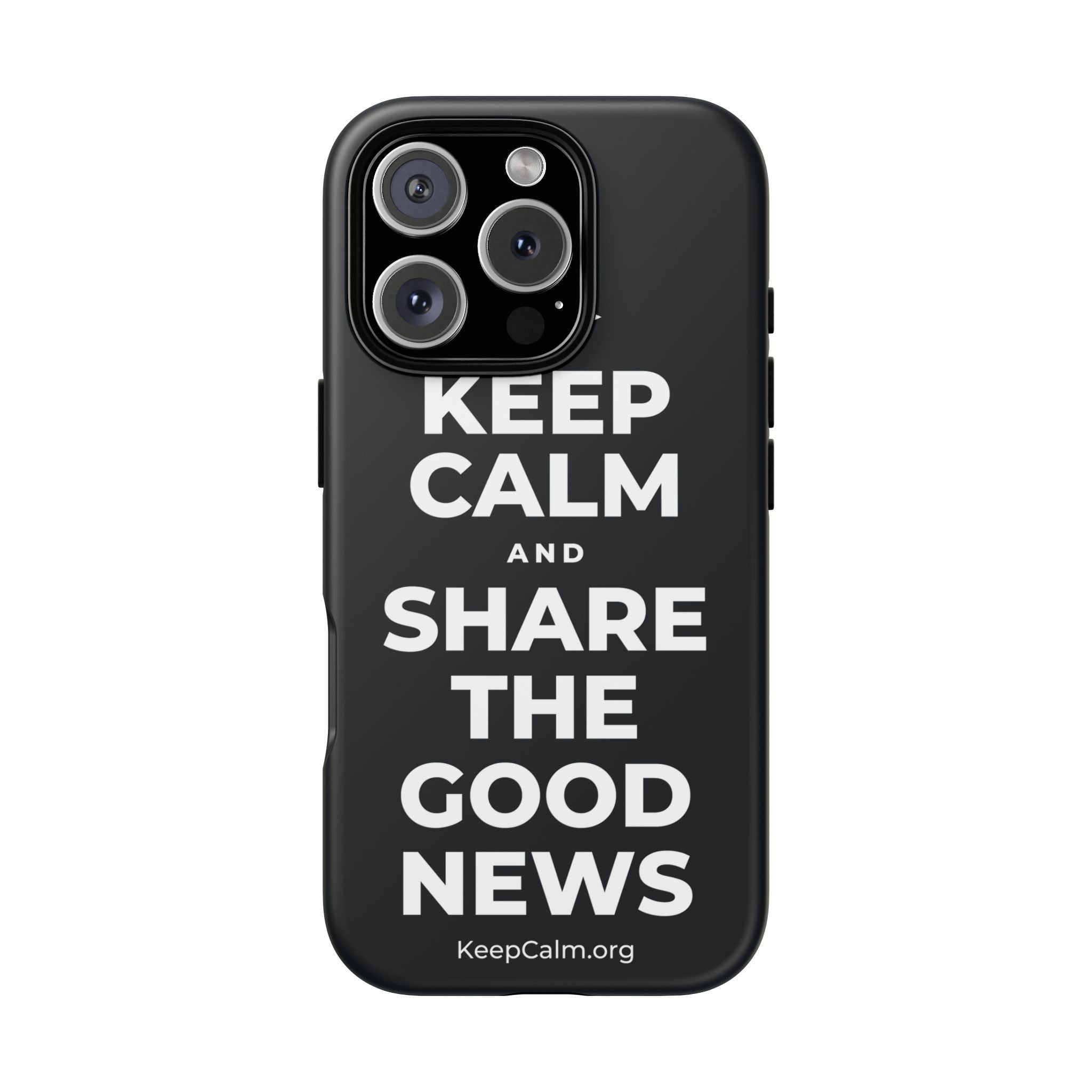 KEEP CALM AND SHARE THE GOOD NEWS Phone Case (Dark)