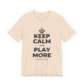 KEEP CALM AND PLAY MORE T-Shirt (Soft Cream–Heather Mauve)