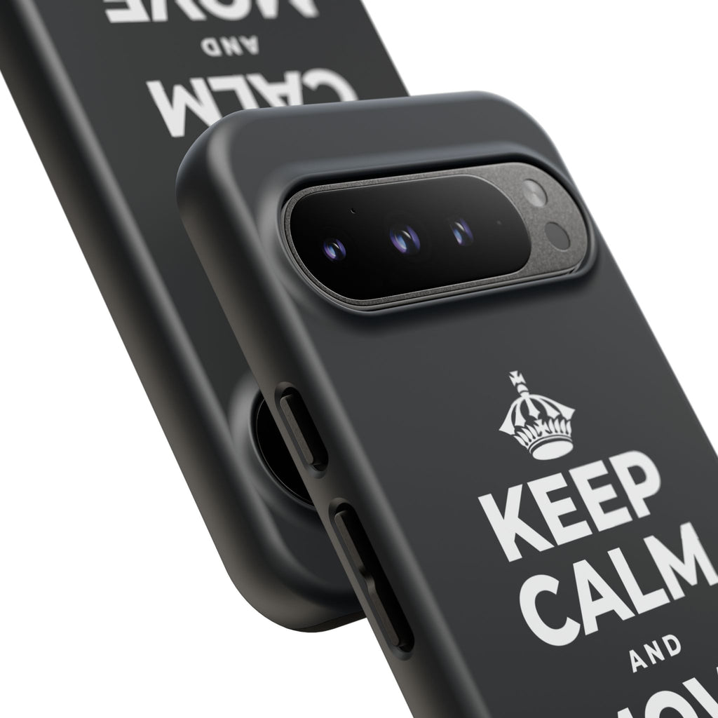 KEEP CALM AND MOVE FORWARD Phone Case (Dark)