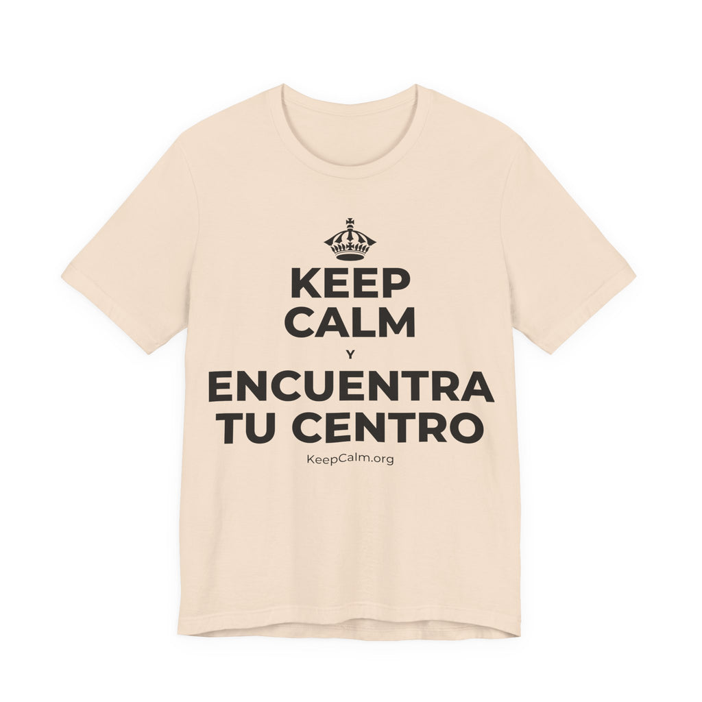 KEEP CALM Y ENCUENTRA TU CENTRO T-Shirt (Soft Cream–Heather Mauve)