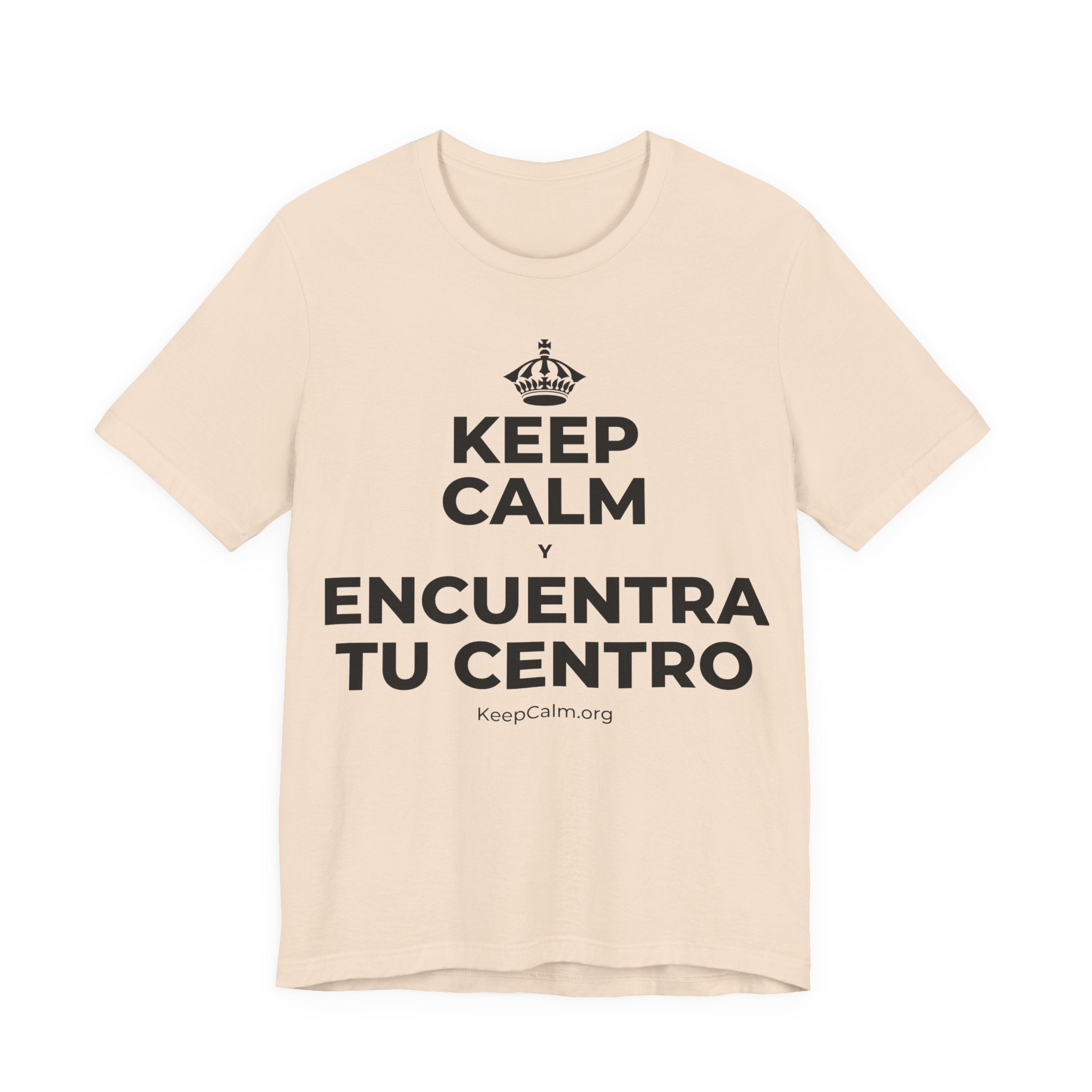 KEEP CALM Y ENCUENTRA TU CENTRO T-Shirt (Soft Cream–Heather Mauve)