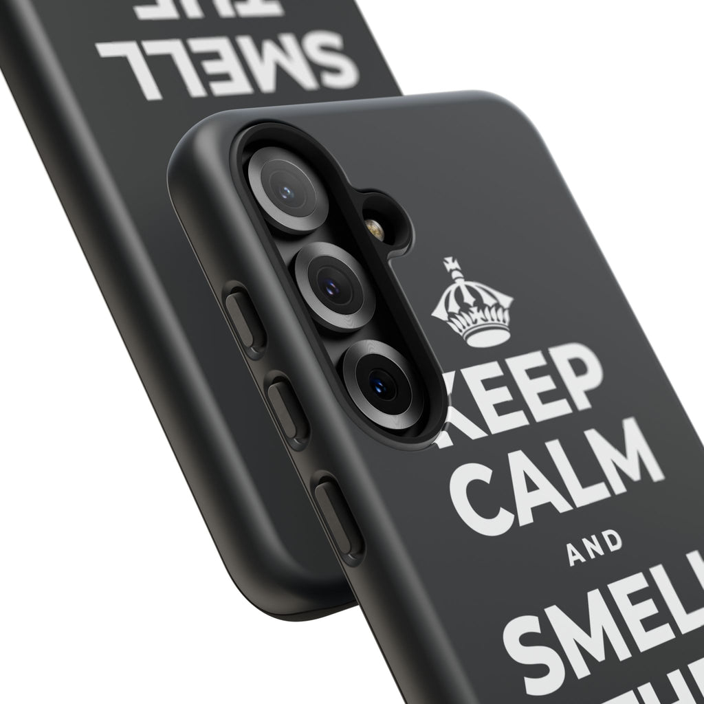 KEEP CALM AND SMELL THE FRESH AIR Phone Case (Dark)