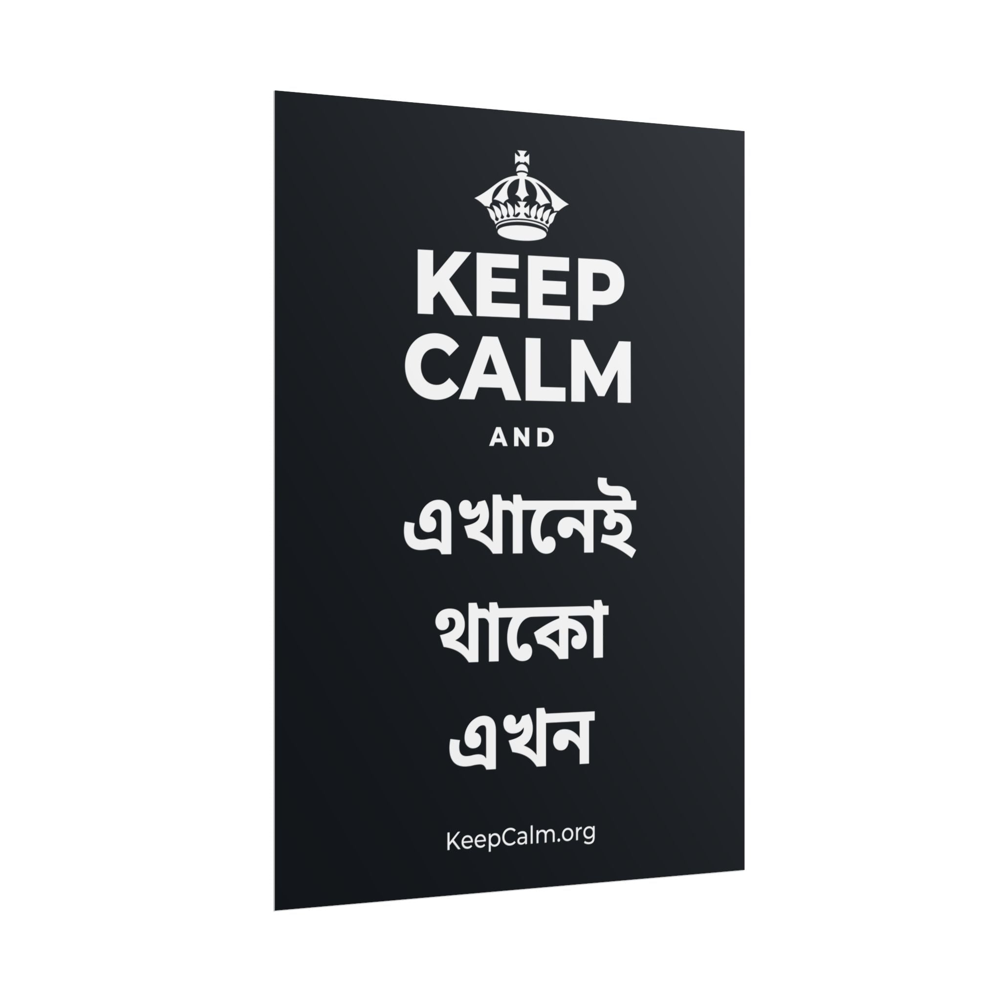 KEEP CALM AND এখানেই থাকো এখন Poster (Dark)