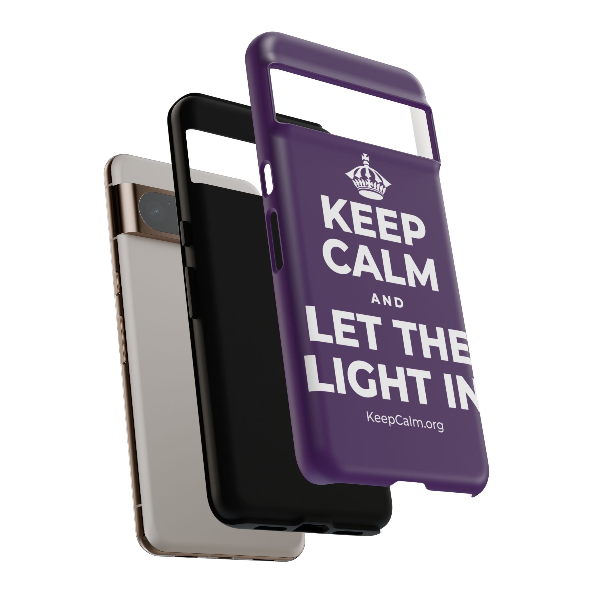 KEEP CALM AND LET THE LIGHT IN Phone Case