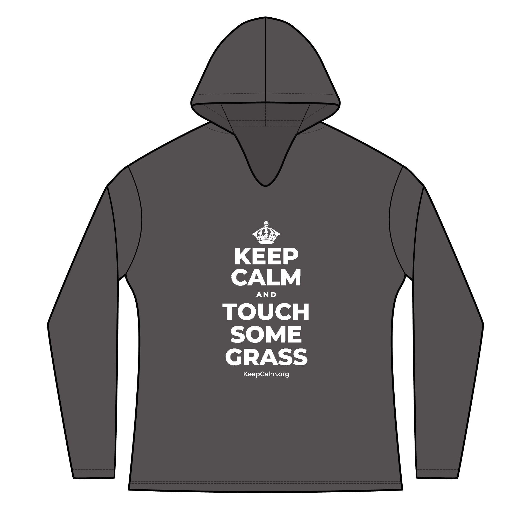 KEEP CALM AND TOUCH SOME GRASS Women's Long Sleeve Hoodie