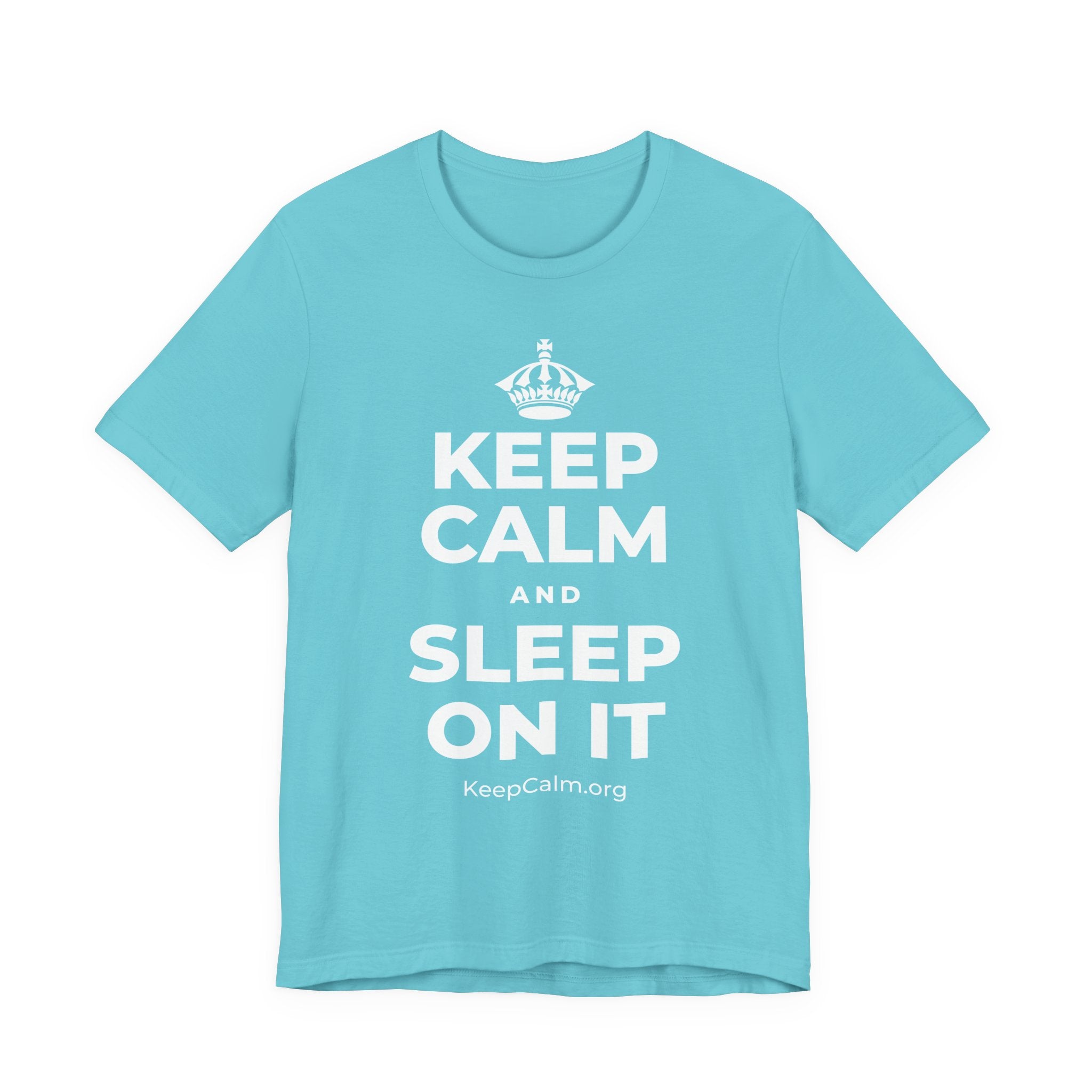 KEEP CALM AND SLEEP ON IT T-Shirt (Soft Cream–Heather Mauve)