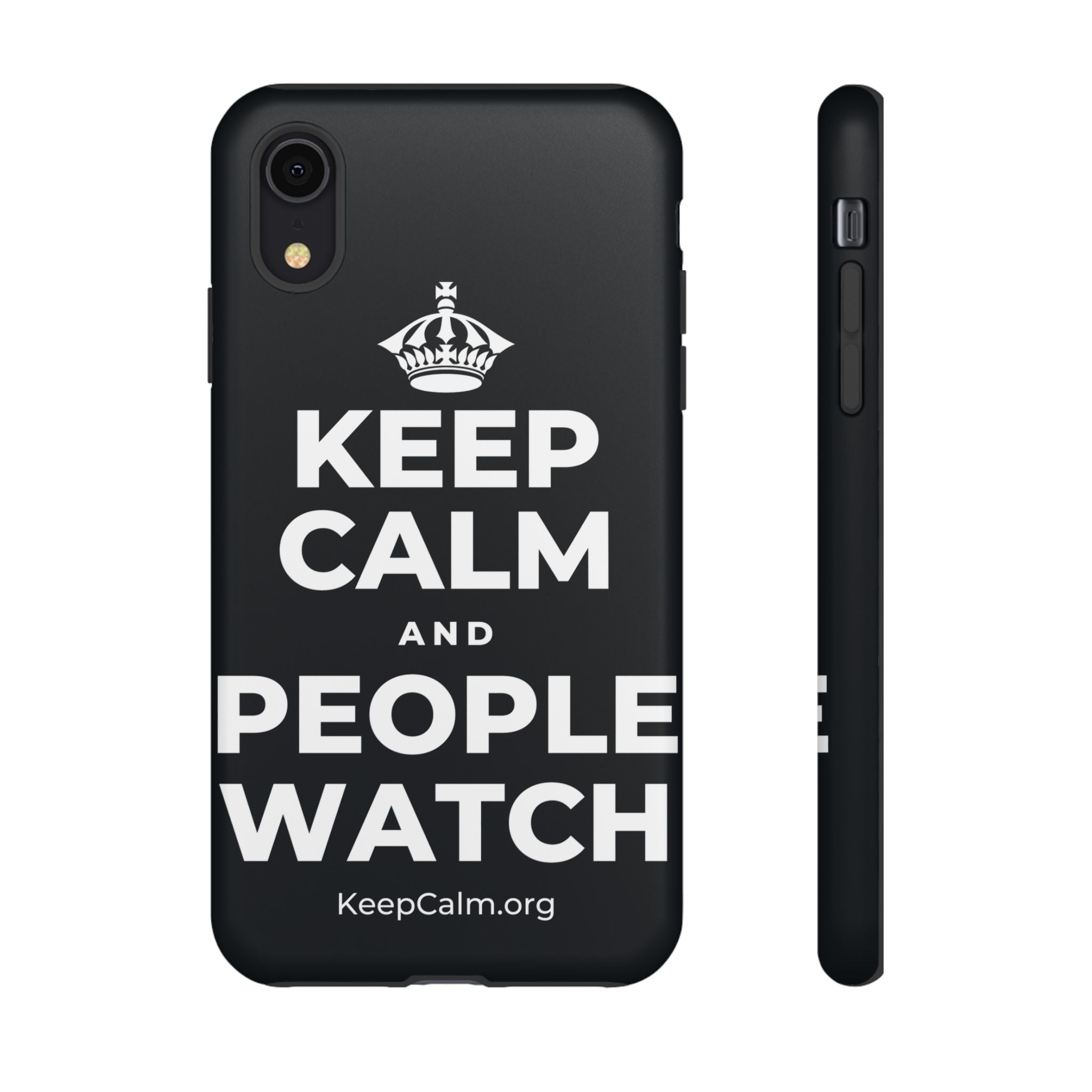 KEEP CALM AND PEOPLE WATCH Phone Case (Dark)