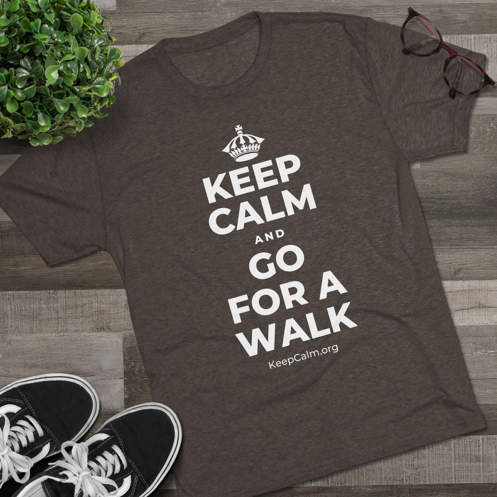 KEEP CALM AND GO FOR A WALK Tri-Blend Tee