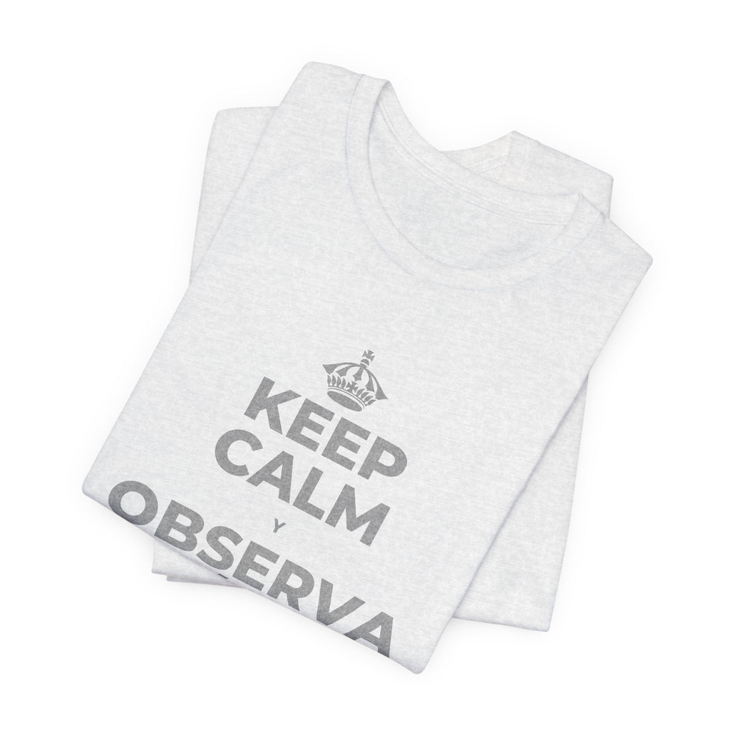 KEEP CALM Y OBSERVA CÓMO TODO FLORECE T-Shirt (Soft Cream–Heather Mauve)