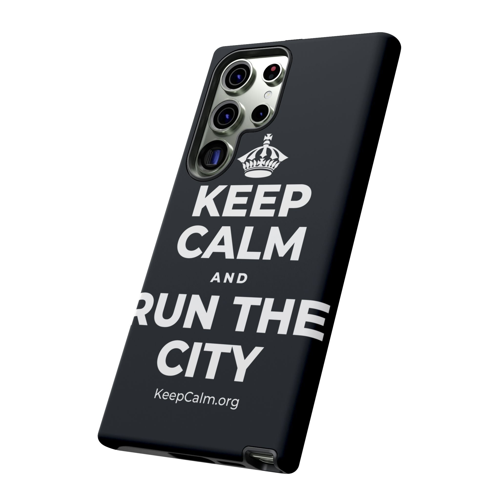 KEEP CALM AND RUN THE CITY Phone Case (Dark)