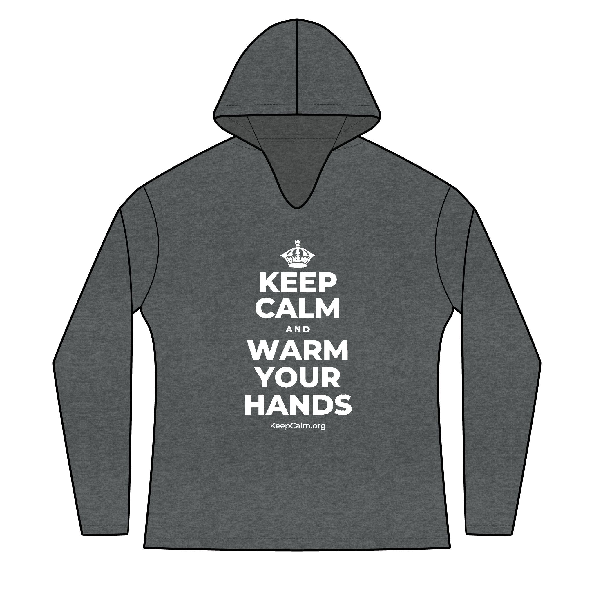 KEEP CALM AND WARM YOUR HANDS Women's Long Sleeve Hoodie