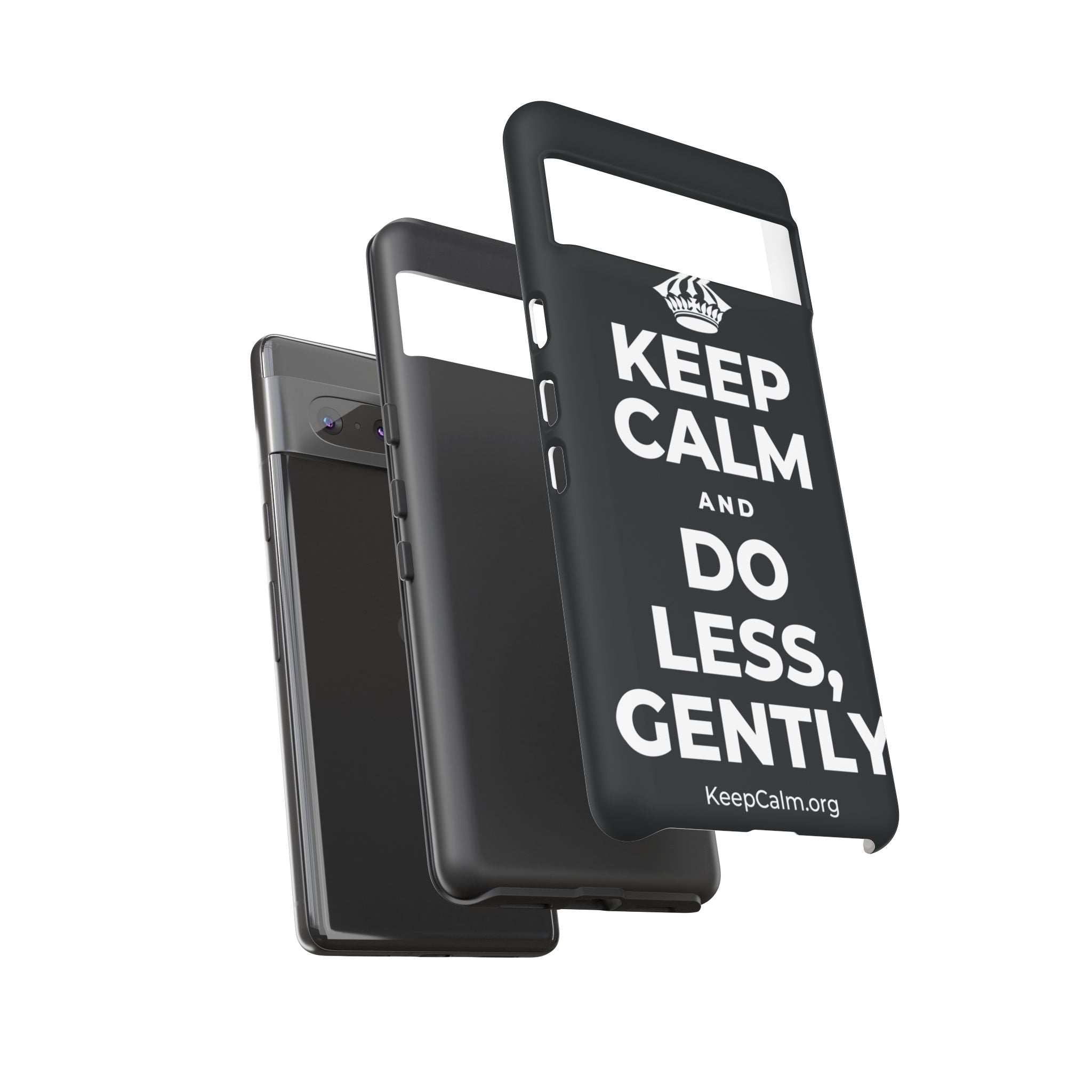 KEEP CALM AND DO LESS, GENTLY Phone Case (Dark)