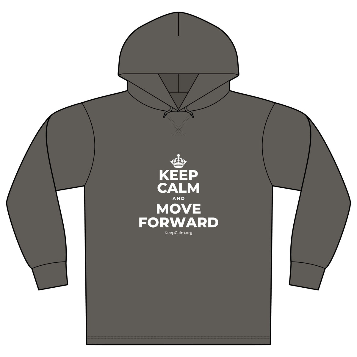 KEEP CALM AND MOVE FORWARD Organic Hoodie Tee