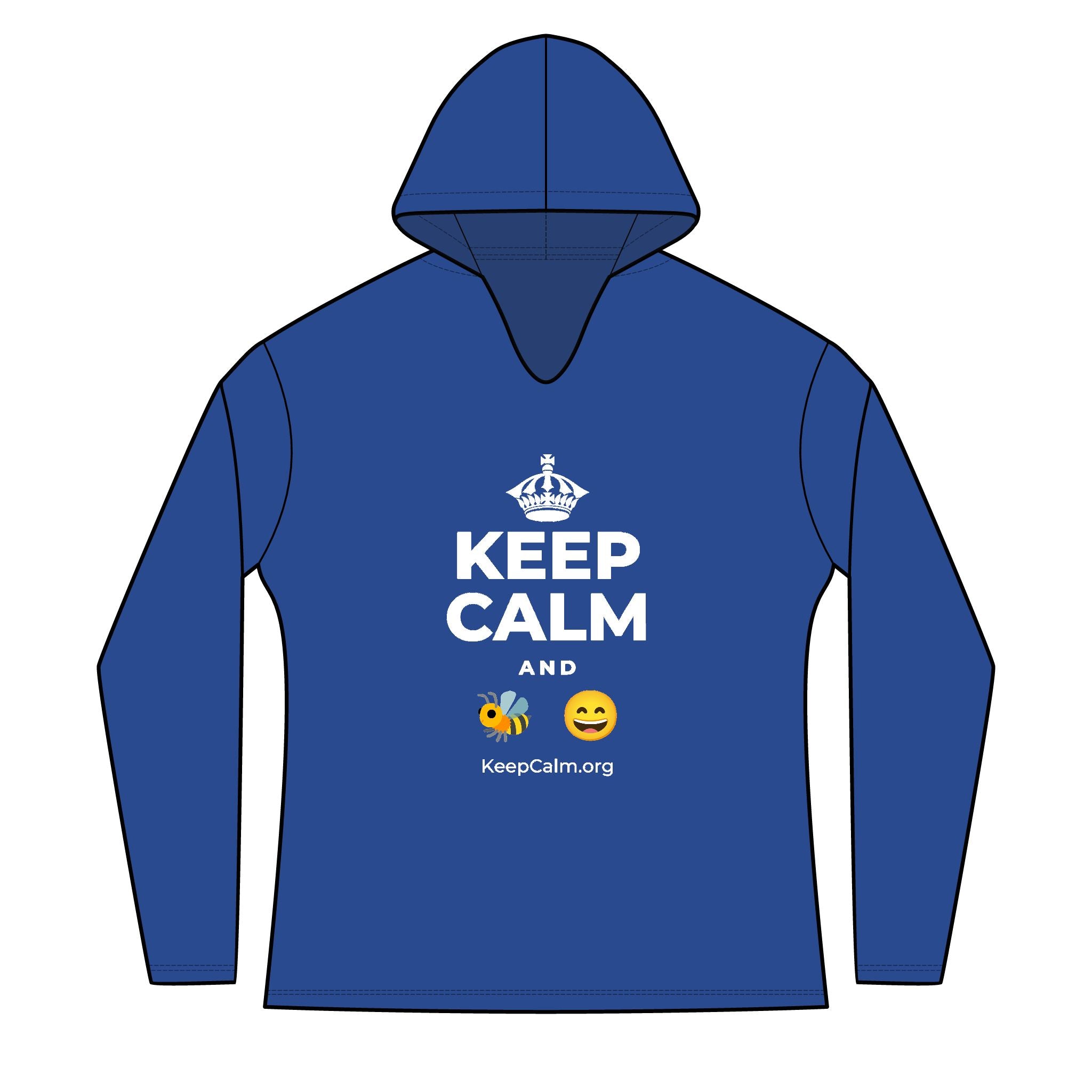 KEEP CALM AND 🐝 😄 Women's Long Sleeve Hoodie