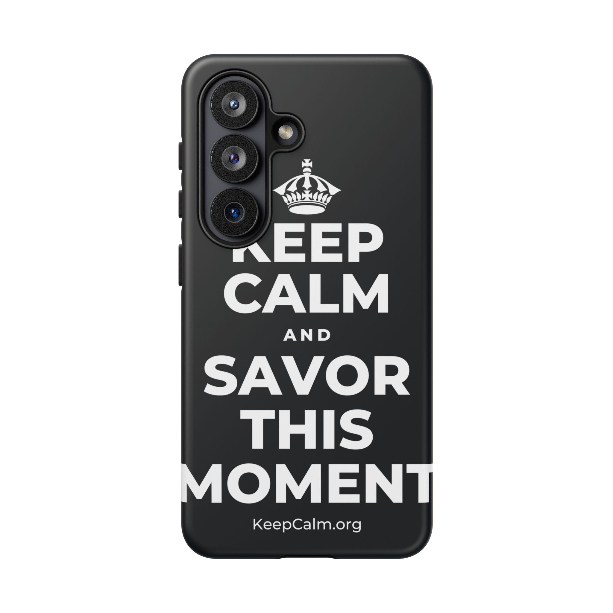 KEEP CALM AND SAVOR THIS MOMENT Phone Case (Dark)
