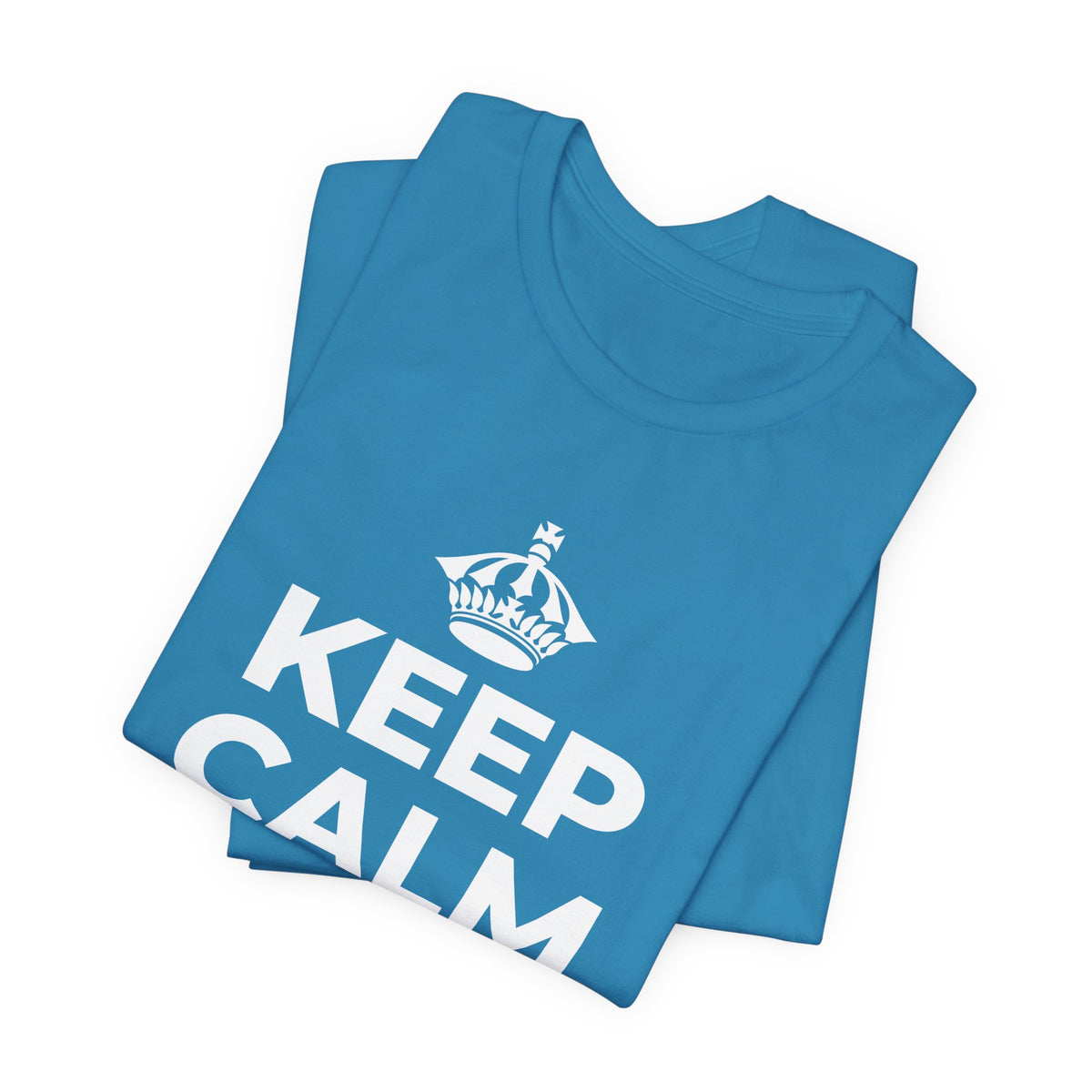 KEEP CALM AND BEE HAPPY T-Shirt (White–Asphalt)