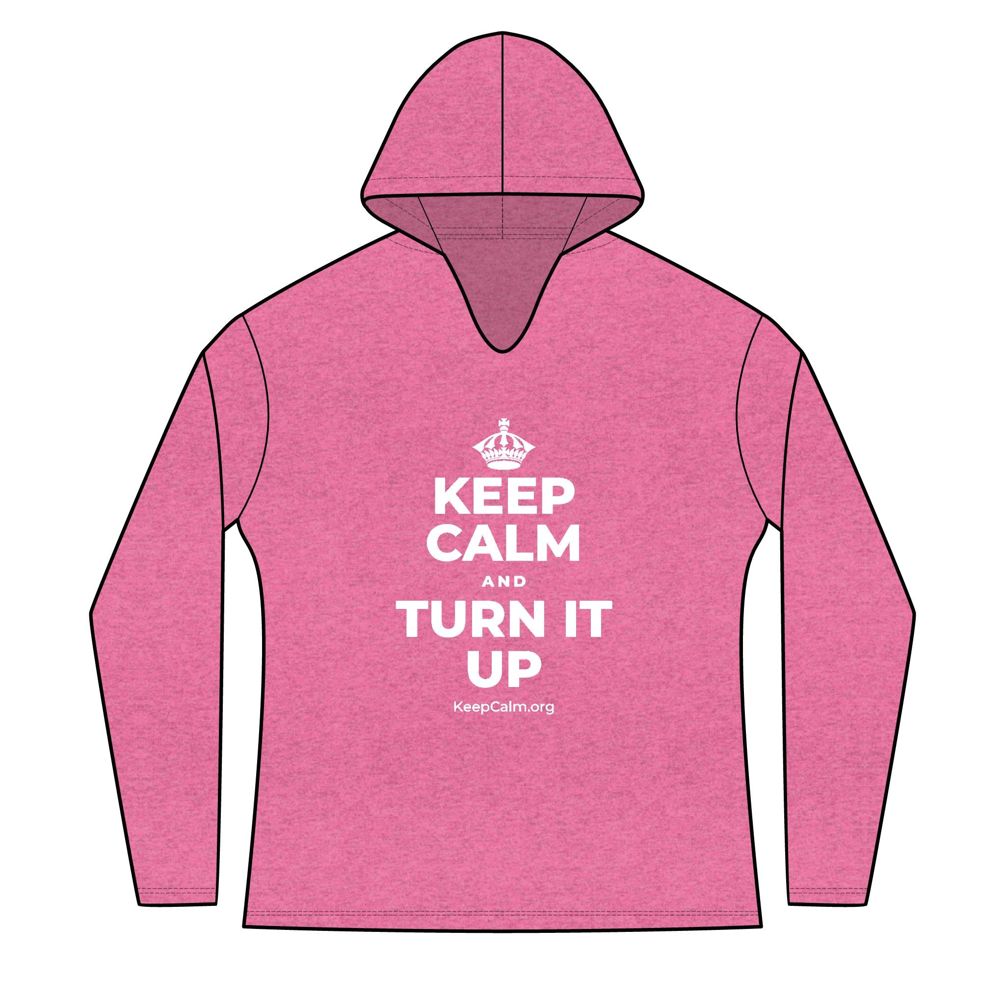 KEEP CALM AND TURN IT UP Women's Long Sleeve Hoodie