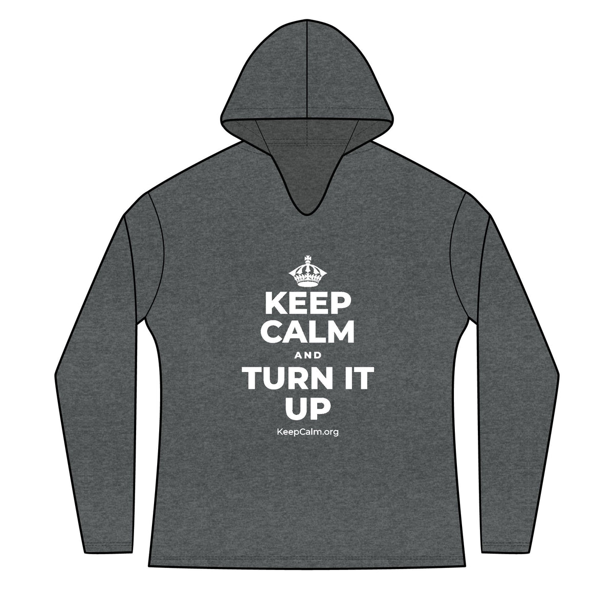 KEEP CALM AND TURN IT UP Women's Long Sleeve Hoodie