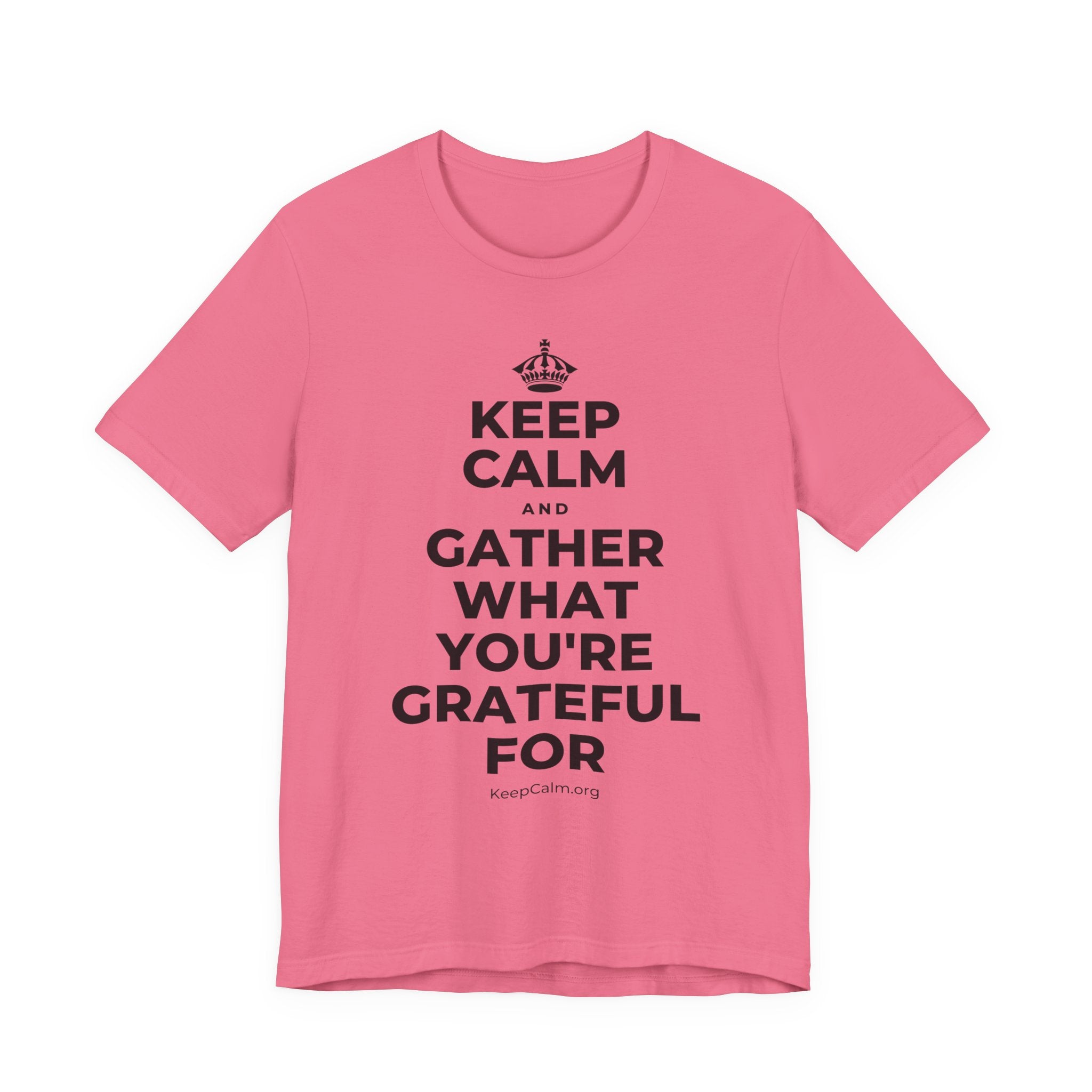KEEP CALM AND GATHER WHAT YOU'RE GRATEFUL FOR T-Shirt (Military Green–Autumn)