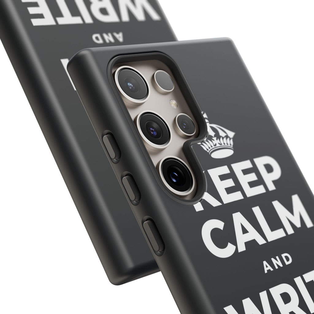 KEEP CALM AND WRITE IT DOWN Phone Case (Dark)