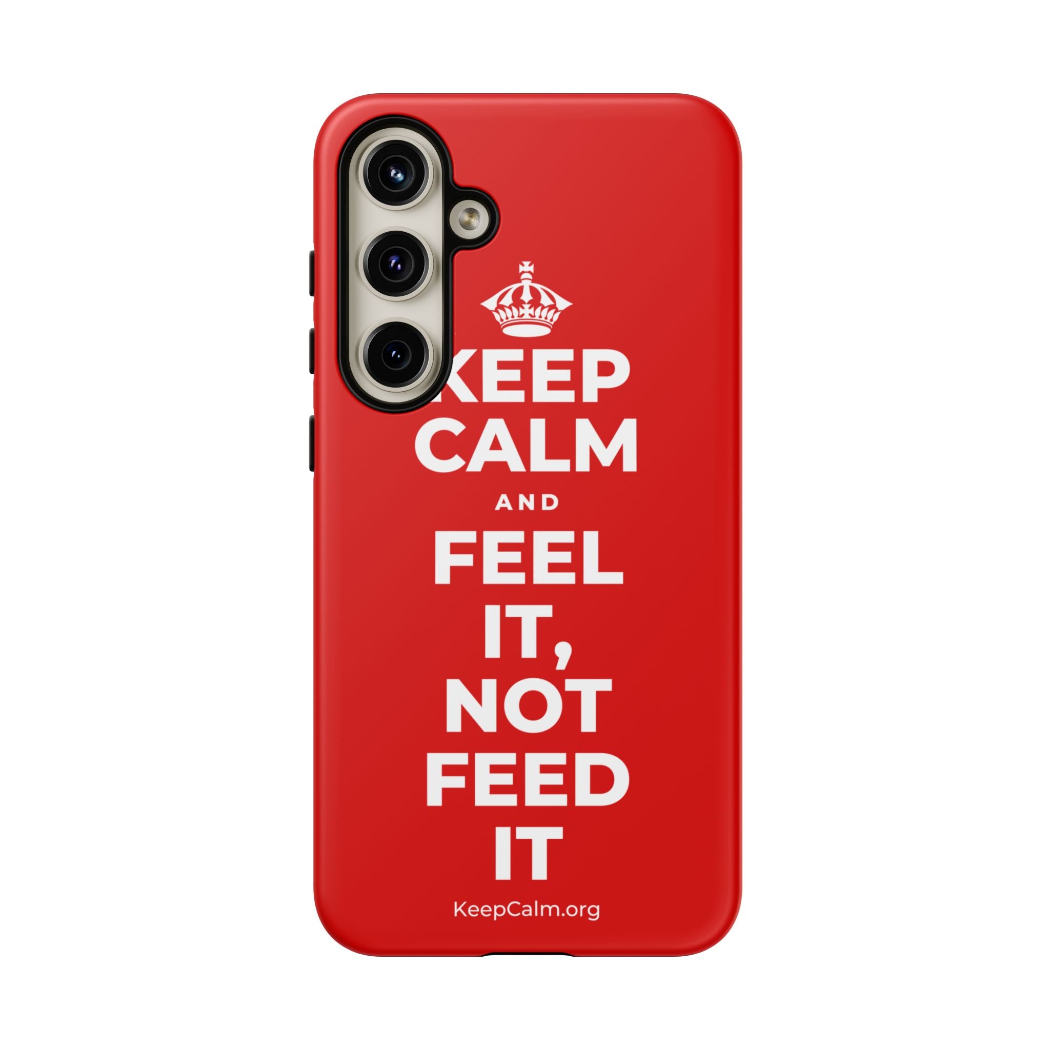 KEEP CALM AND FEEL IT, NOT FEED IT Phone Case