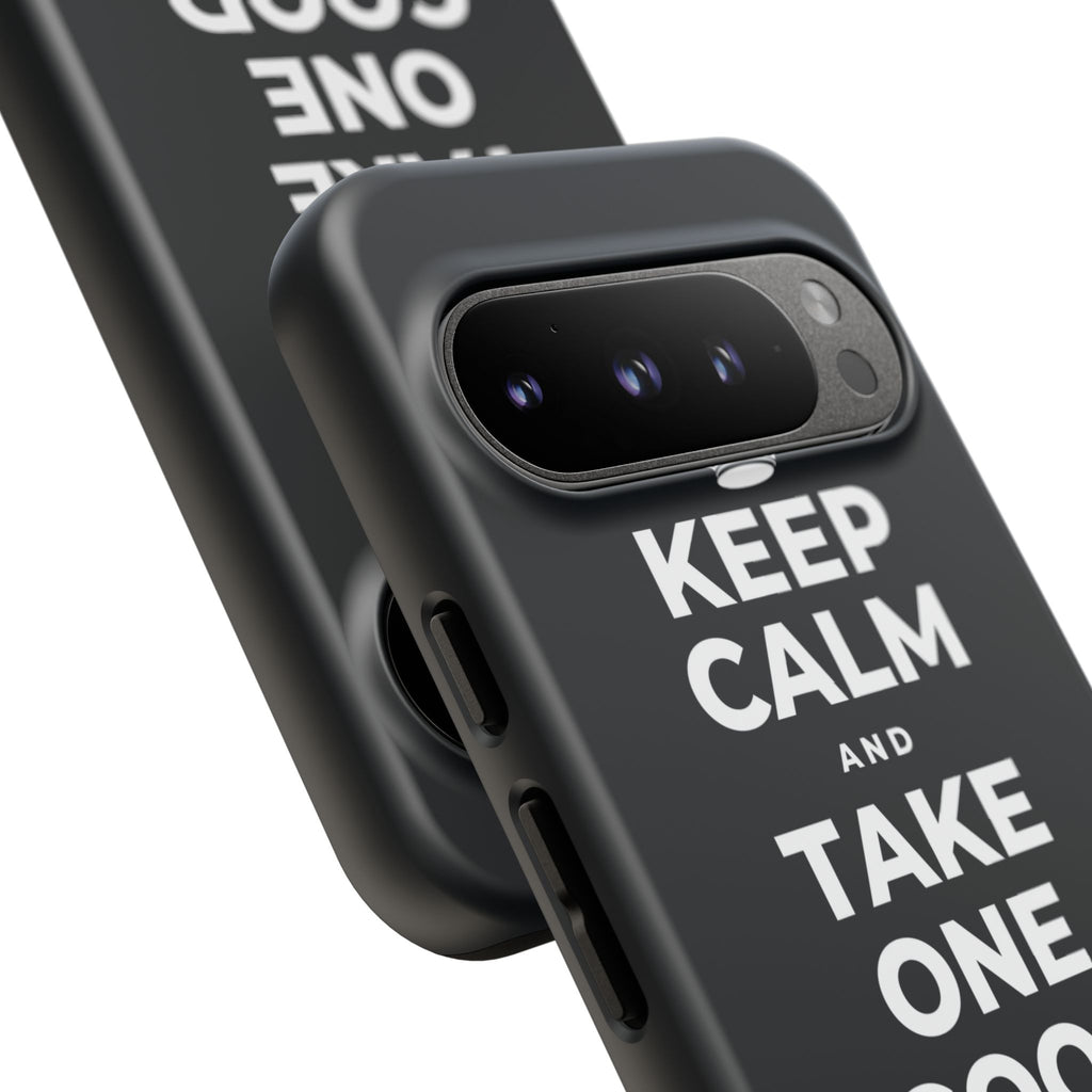 KEEP CALM AND TAKE ONE GOOD DAY AT A TIME Phone Case (Dark)