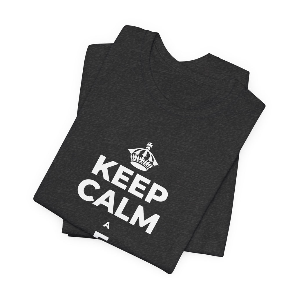 KEEP CALM A E HAʻAHEO IĀ ʻOE IHO T-Shirt (White–Asphalt)