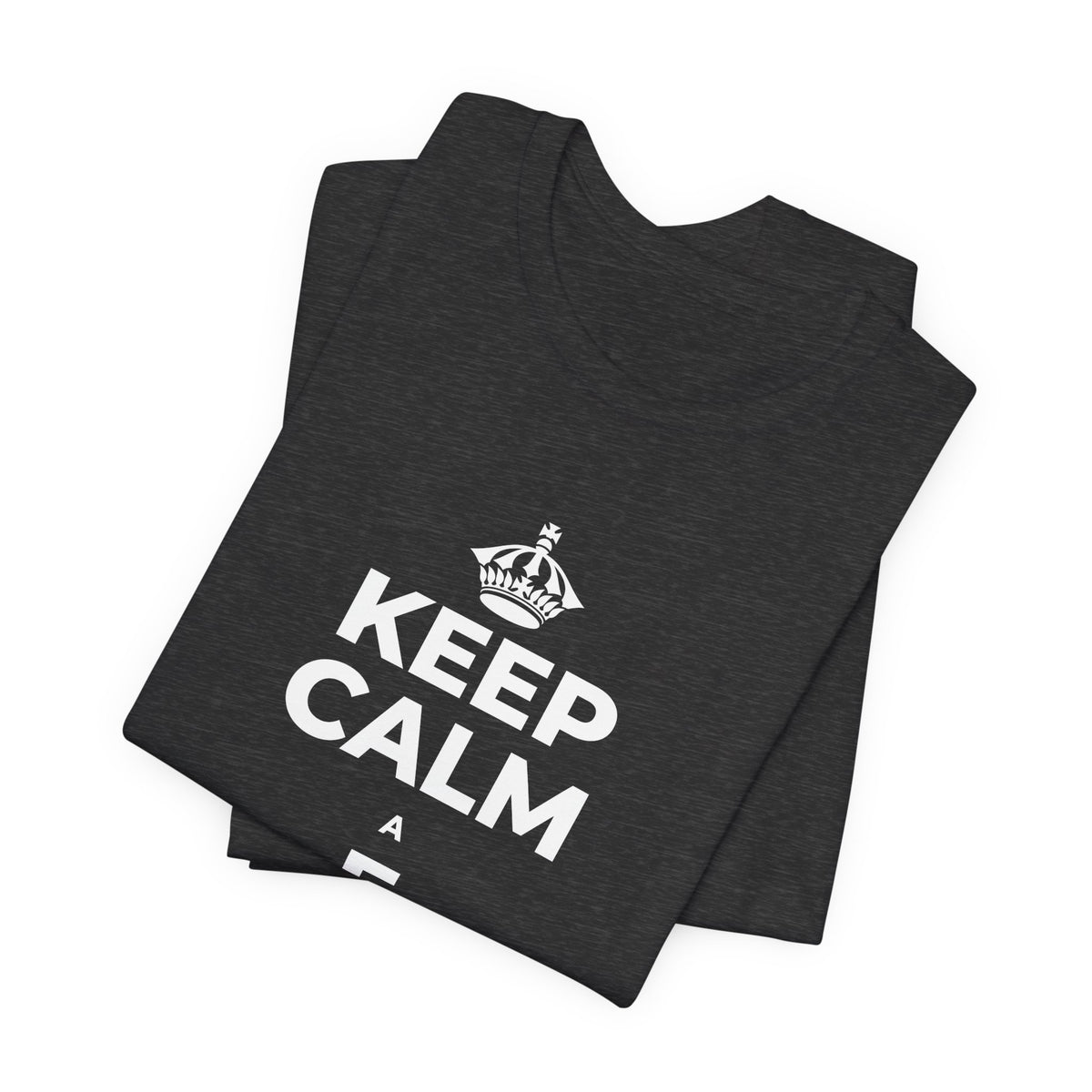 KEEP CALM A E HAʻAHEO IĀ ʻOE IHO T-Shirt (White–Asphalt)