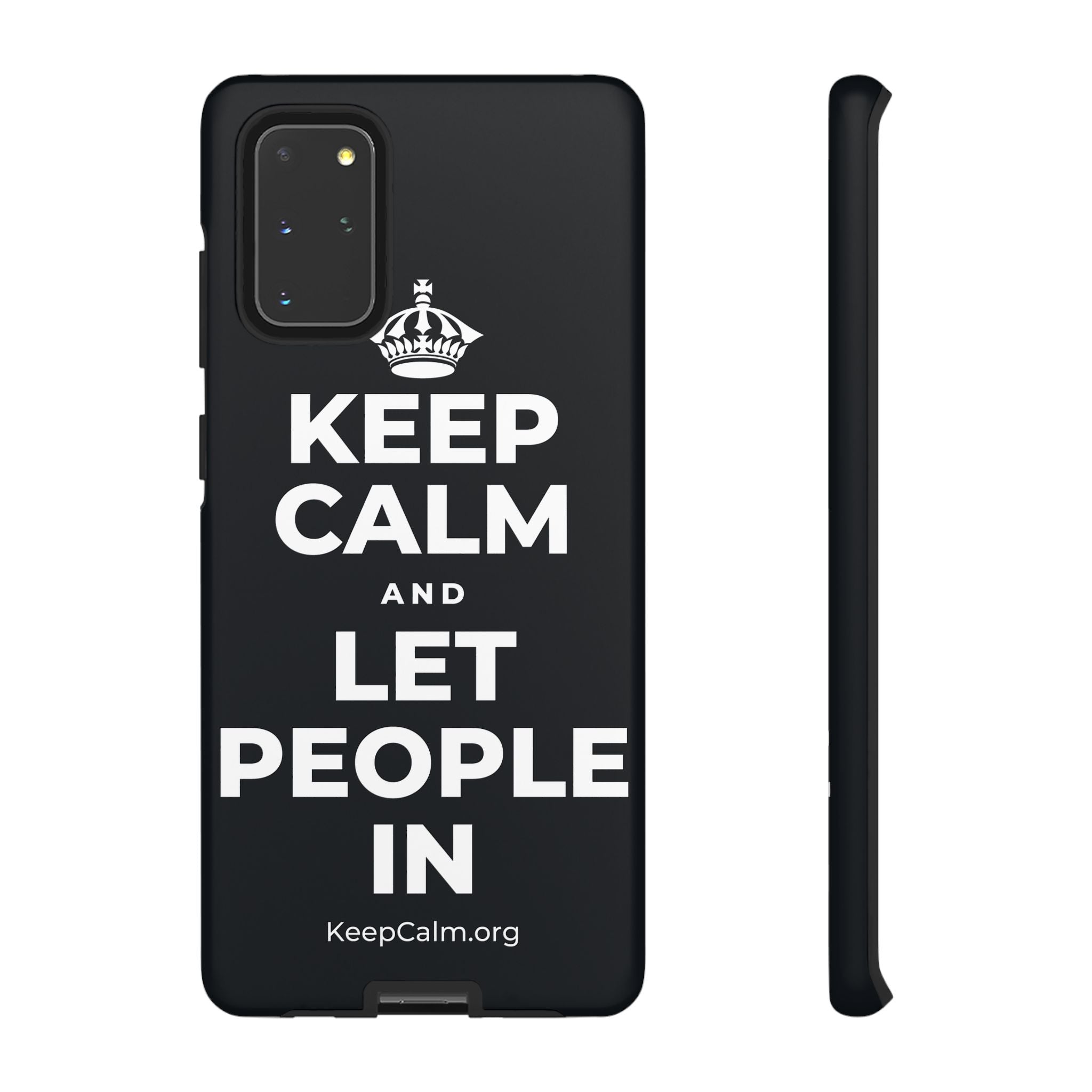 KEEP CALM AND LET PEOPLE IN Phone Case (Dark)