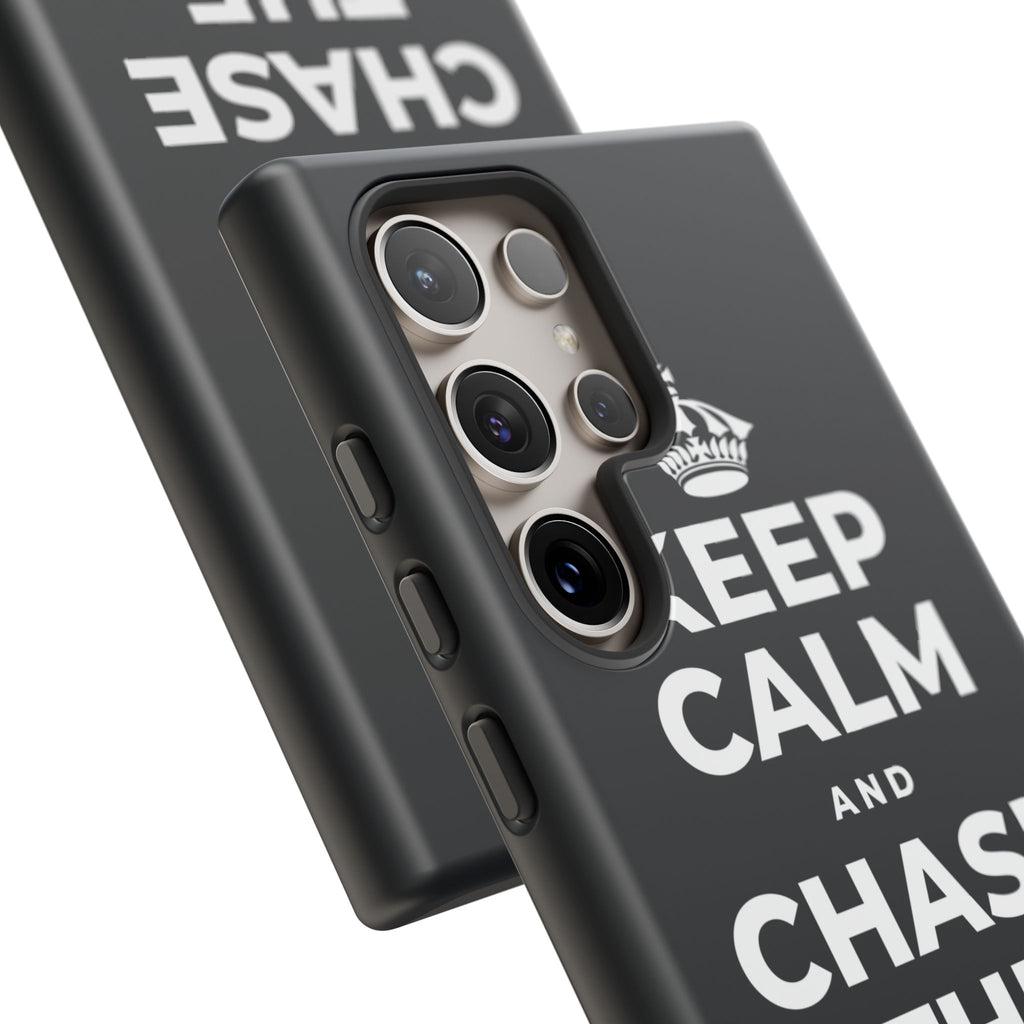 KEEP CALM AND CHASE THE LONG DAYS Phone Case (Dark)