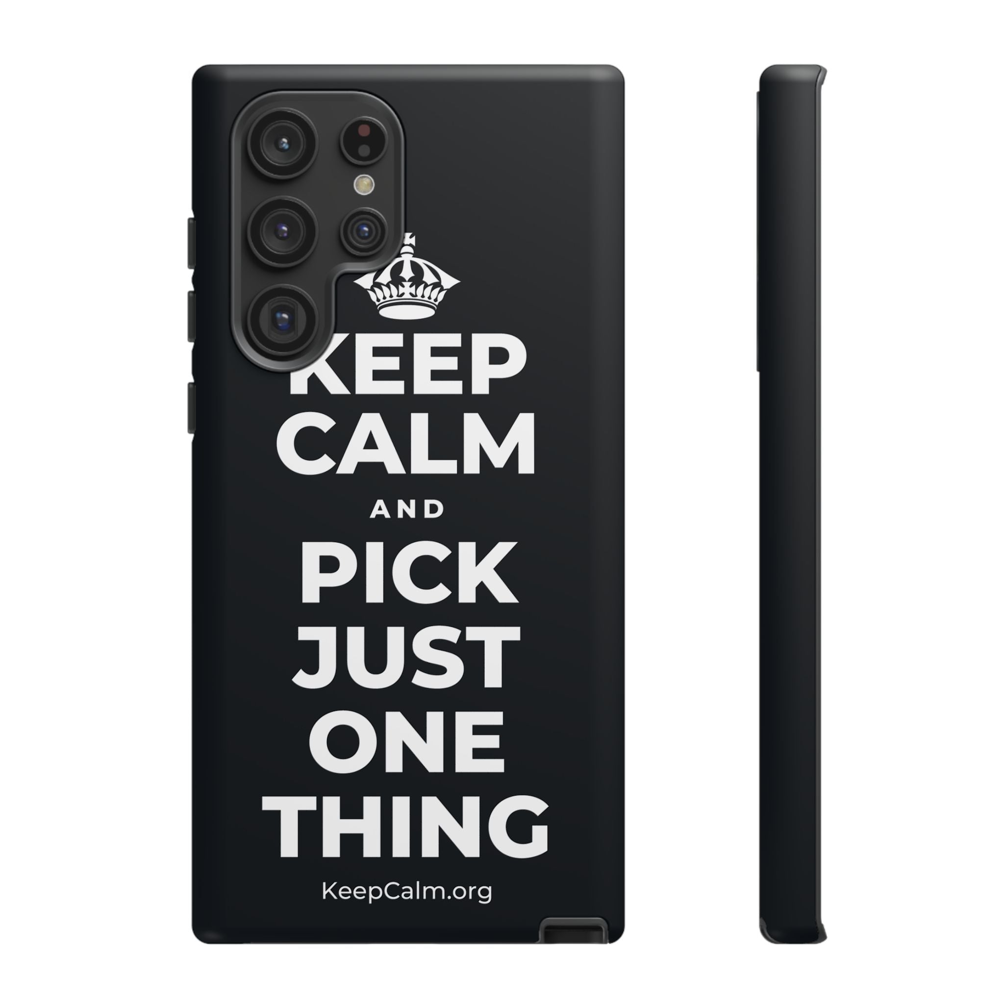 KEEP CALM AND PICK JUST ONE THING Phone Case (Dark)