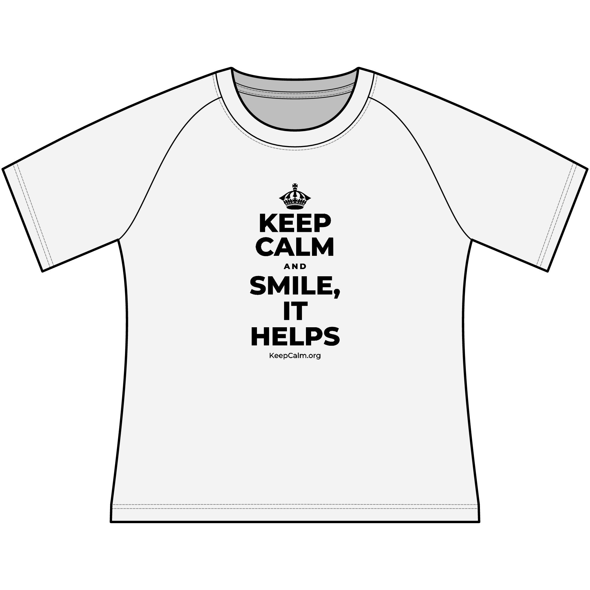 KEEP CALM AND SMILE, IT HELPS Women's Raglan Tee