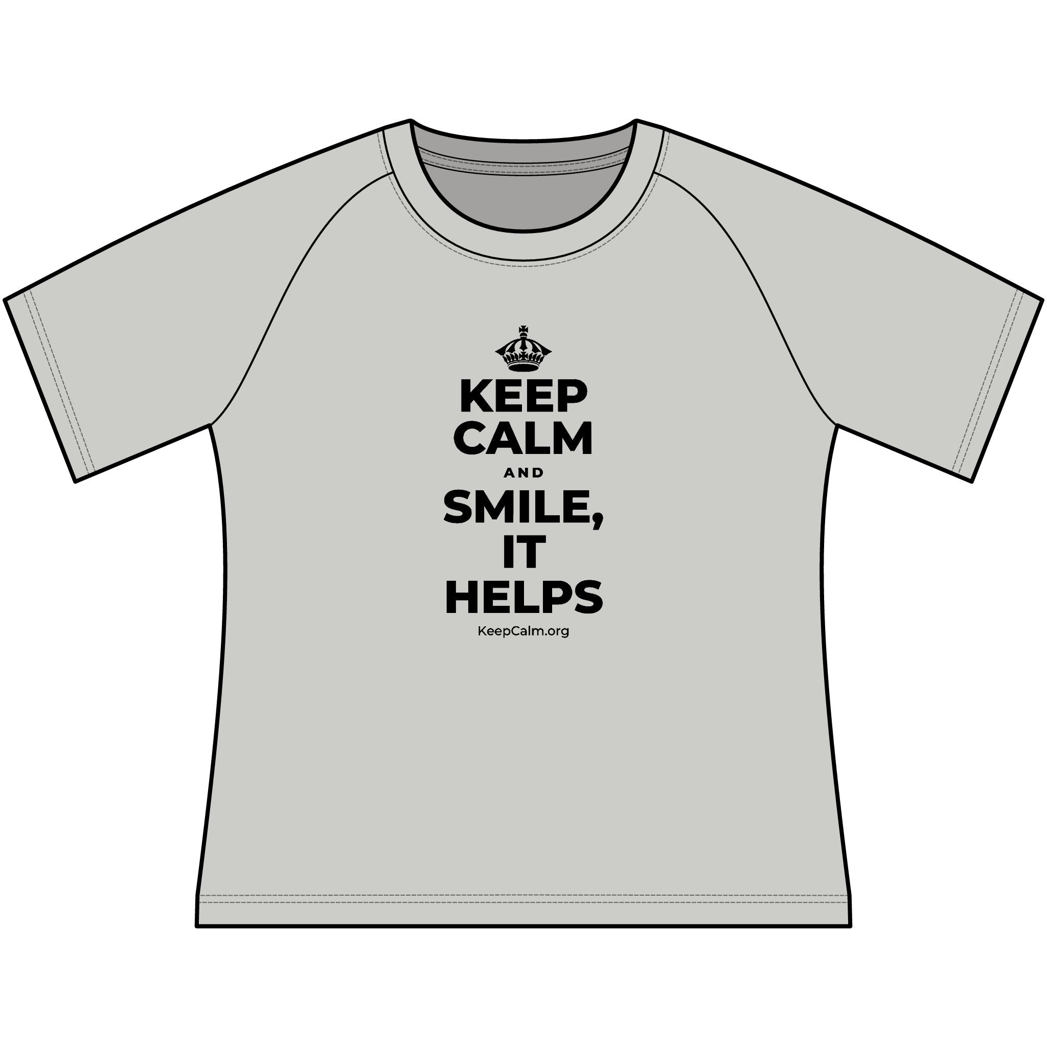 KEEP CALM AND SMILE, IT HELPS Women's Raglan Tee