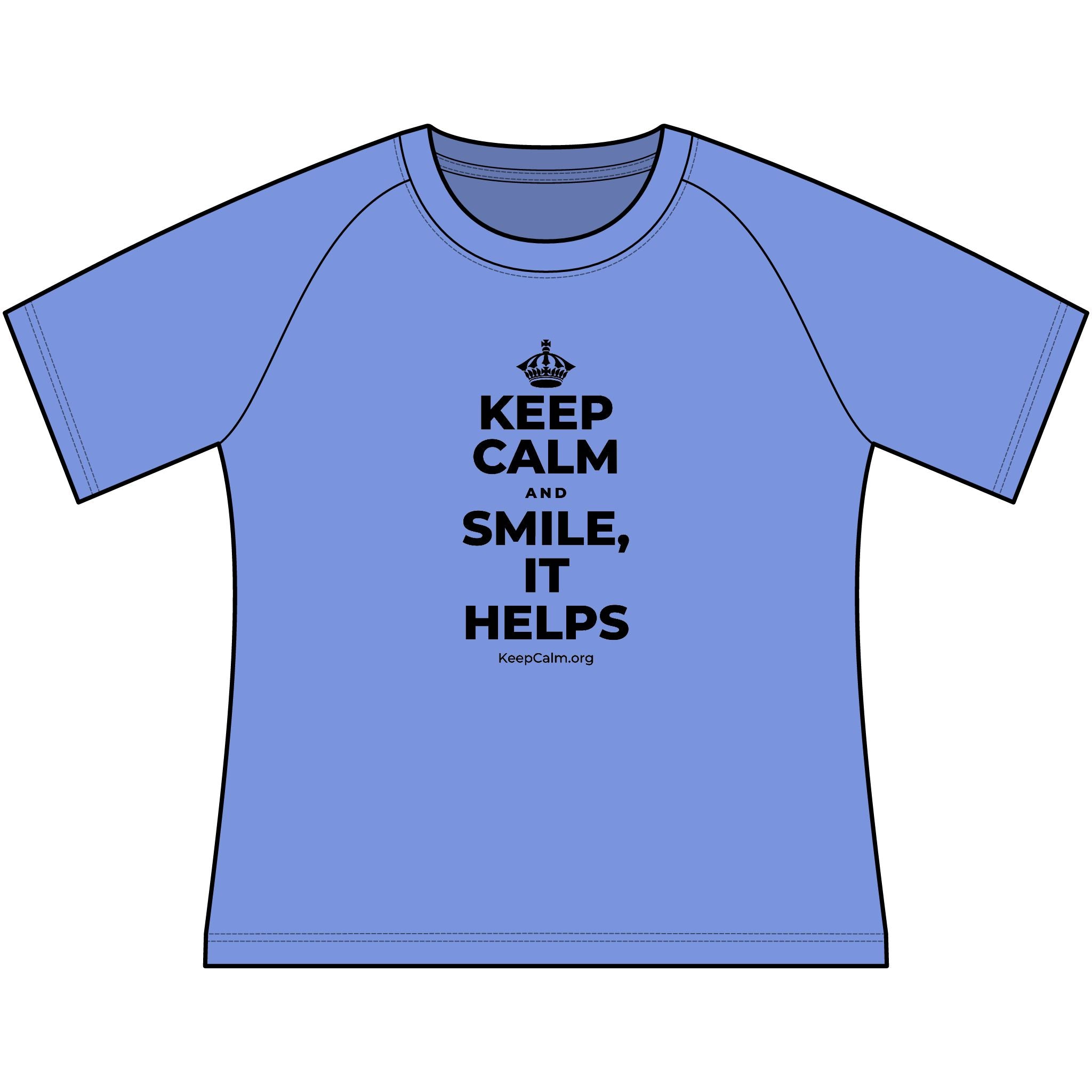 KEEP CALM AND SMILE, IT HELPS Women's Raglan Tee
